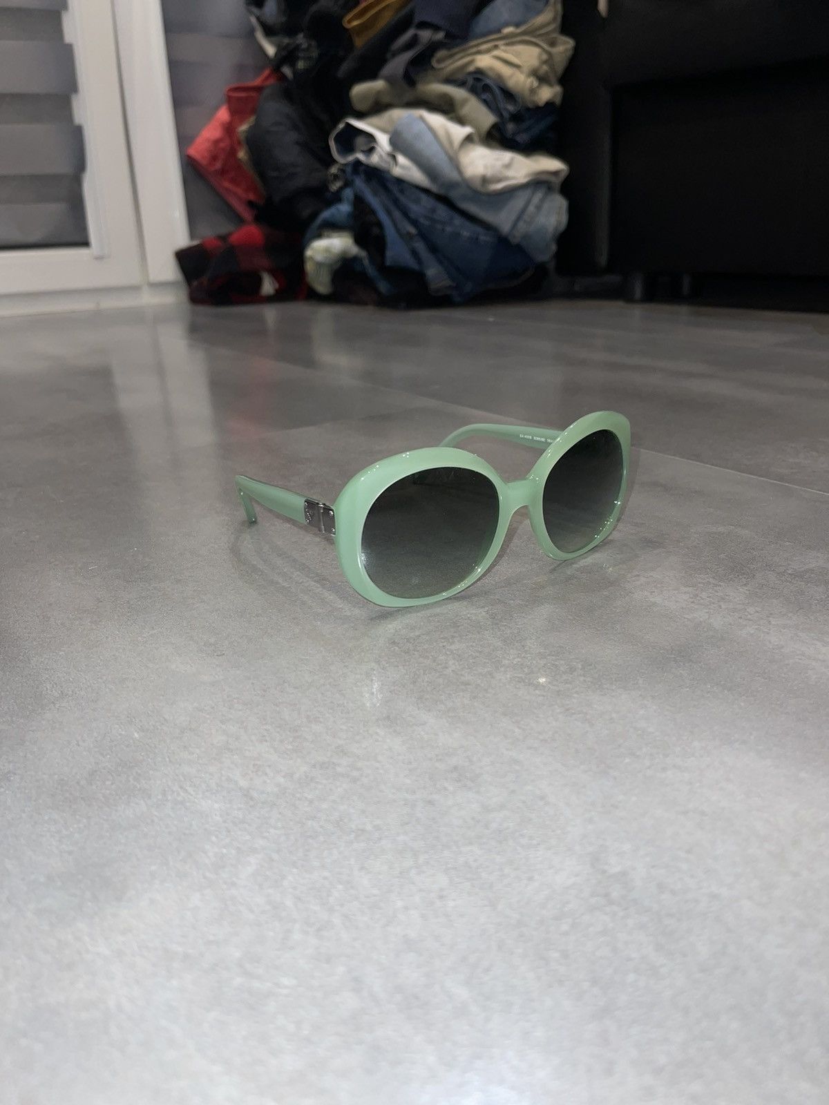 Emporio Armani Emporio Armani EA4009 5085/8E Turqoise Sunglasses Size ONE SIZE - 3 Thumbnail