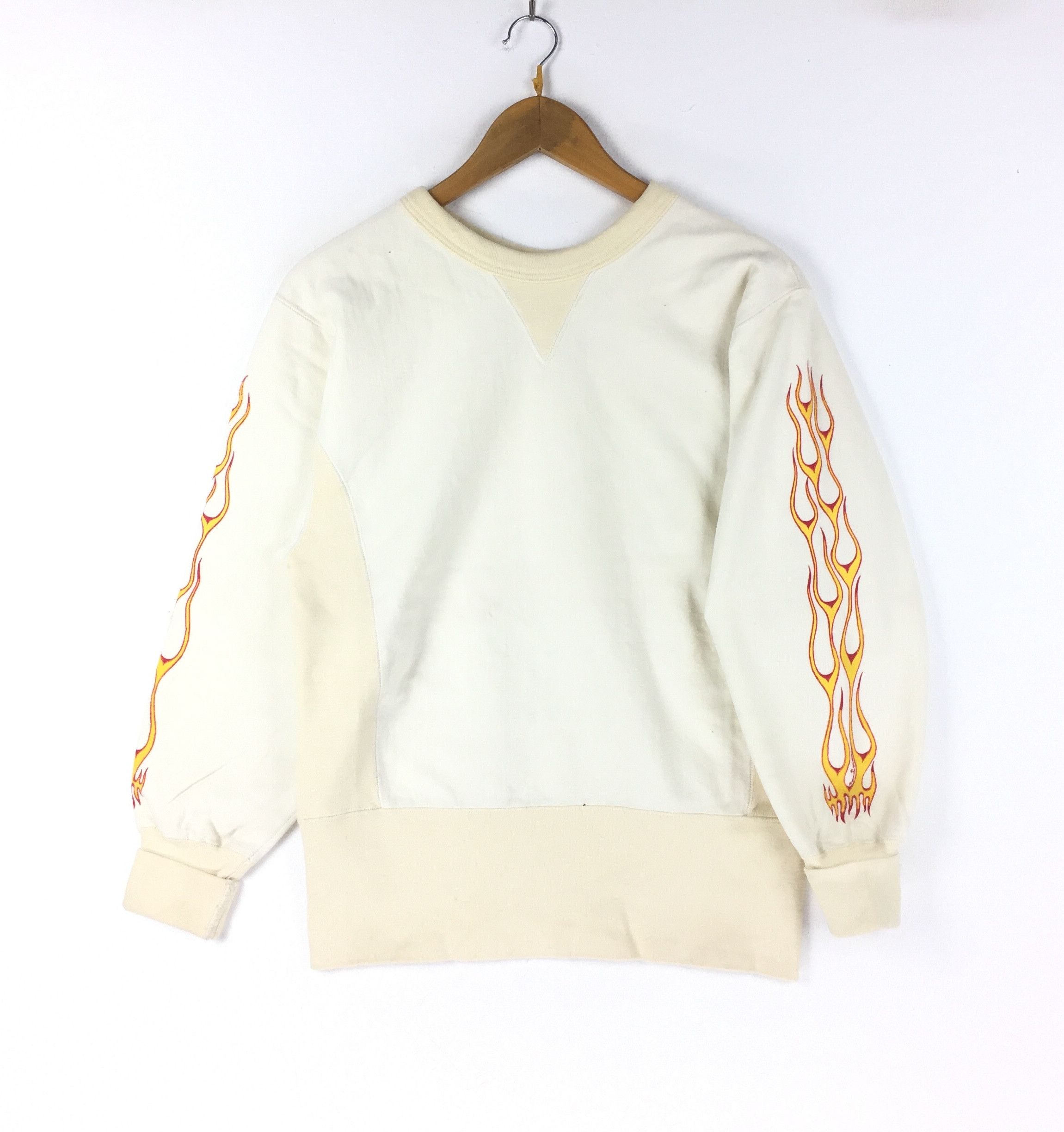Japanese Brand × Vintage Vintahe Skateboard Thrasher Inspired flames on sleeve Size M Size US S / EU 44-46 / 1 - 1 Thumbnail