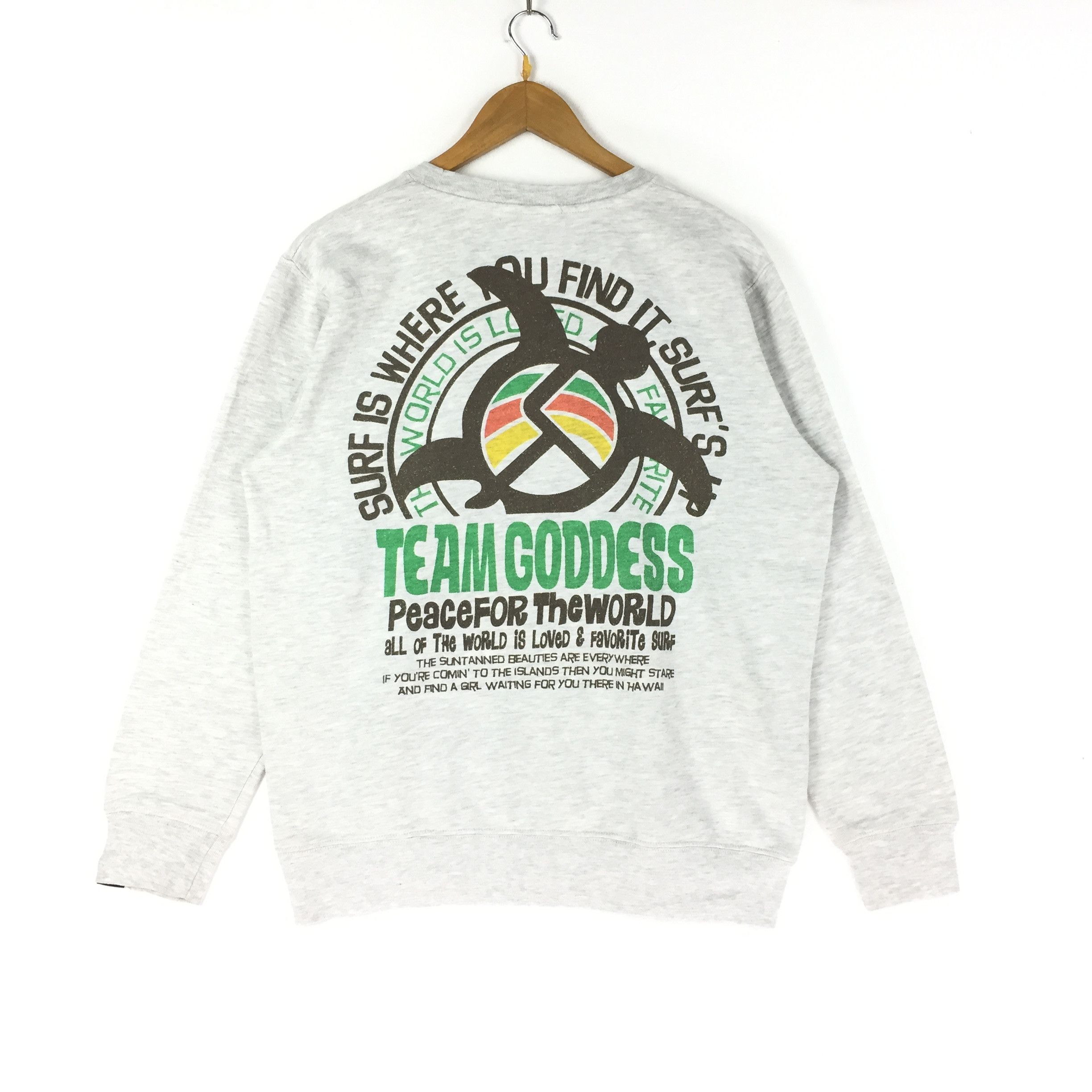 Designer × Vintage Vintage team goddess sweatshirt Surfing Size US L / EU 52-54 / 3 - 1 Thumbnail