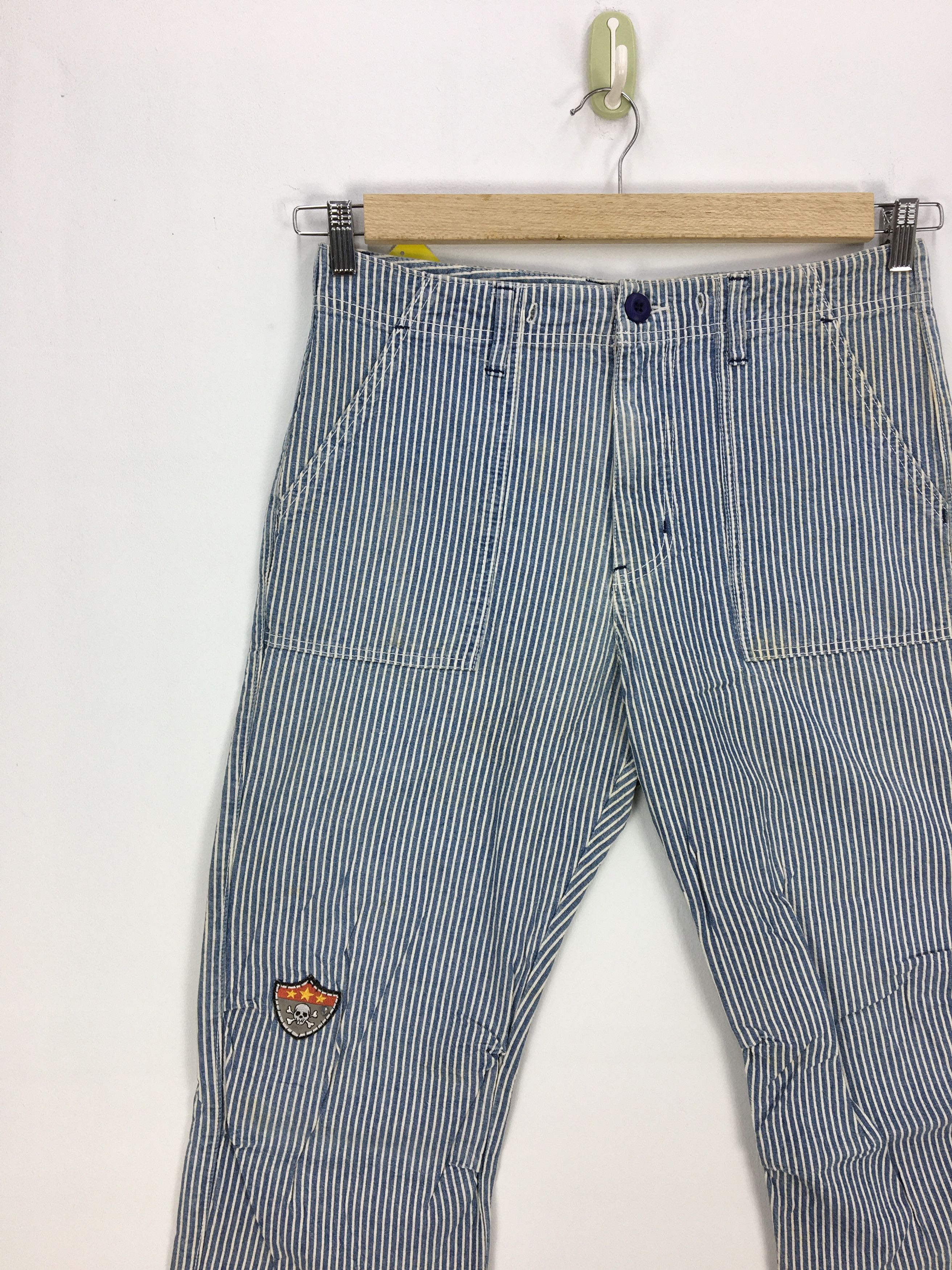 Japanese Brand × Vintage Vintage Japanese Hickory Workers Painter Pants - BS47329. Size US 32 / EU 48 - 5 Thumbnail
