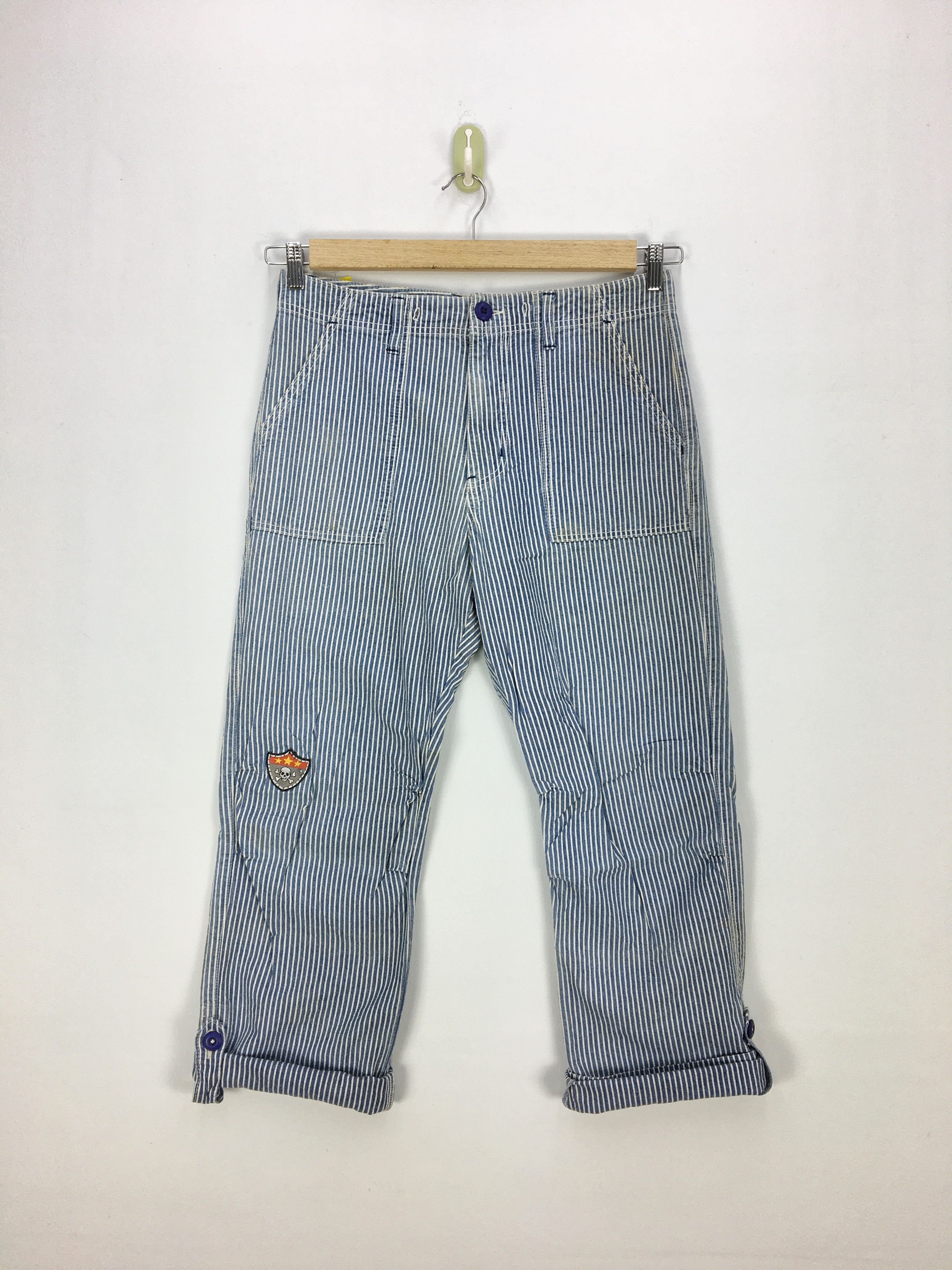Japanese Brand × Vintage Vintage Japanese Hickory Workers Painter Pants - BS47329. Size US 32 / EU 48 - 3 Thumbnail