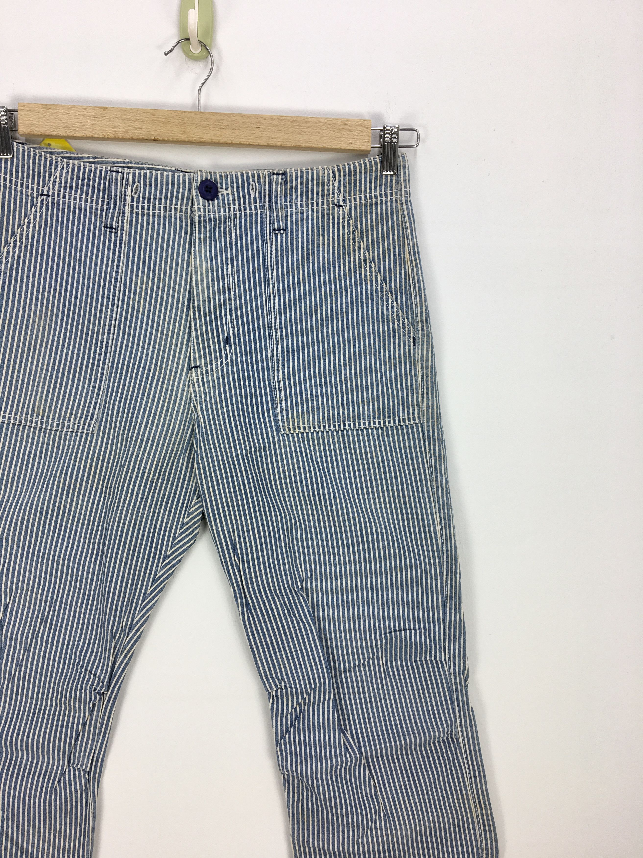 Japanese Brand × Vintage Vintage Japanese Hickory Workers Painter Pants - BS47329. Size US 32 / EU 48 - 6 Thumbnail