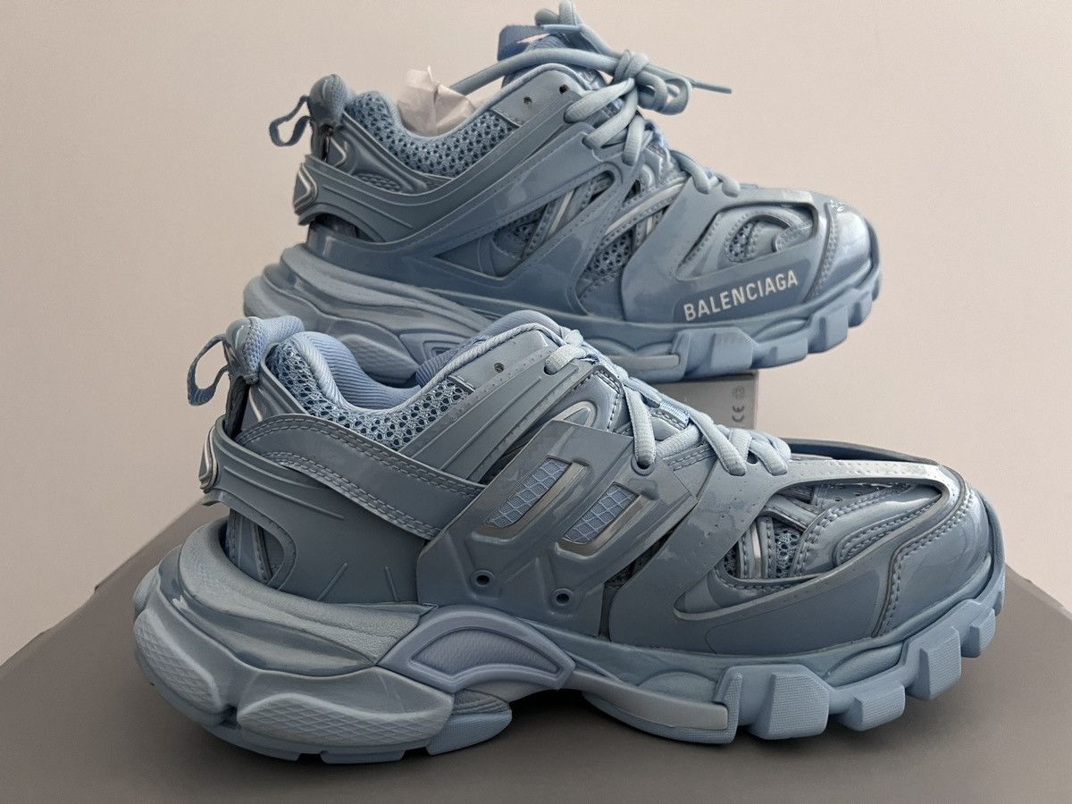Balenciaga Balenciaga track sneaker light blue metallics Size US 5 / IT 35 - 2 Thumbnail