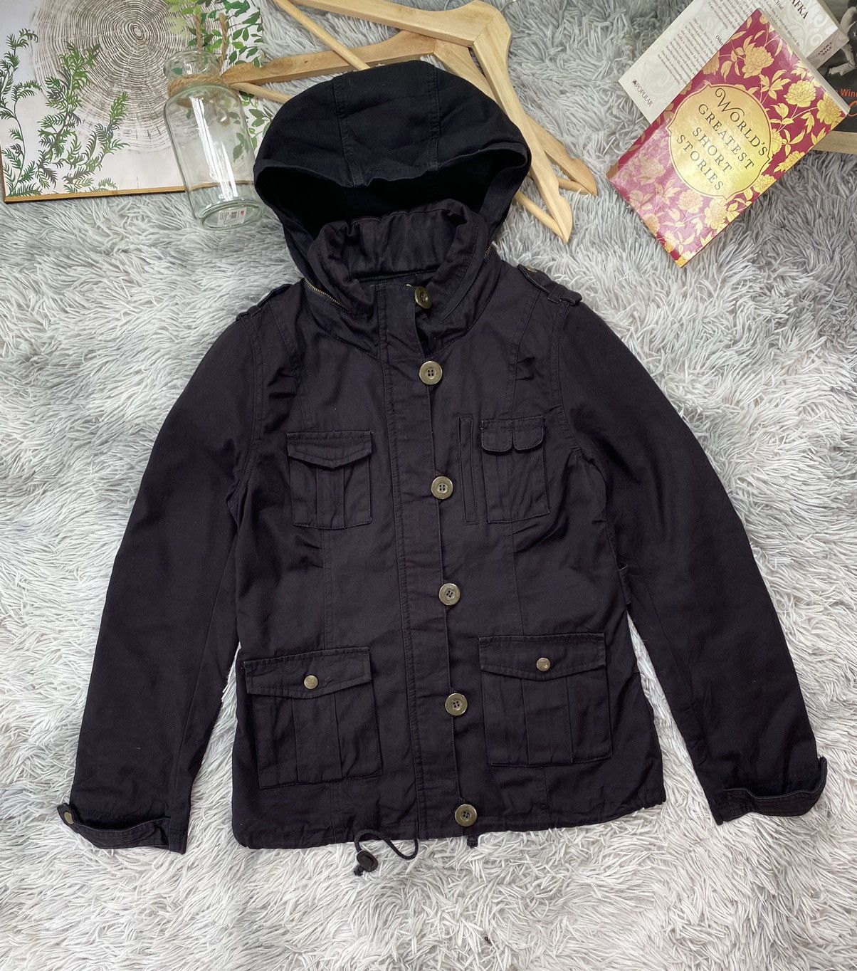 Japanese Brand × Vintage Vintage Japanese Brand Nicole White Jacket With Hoodie Size S / US 4 / IT 40 - 1 Thumbnail
