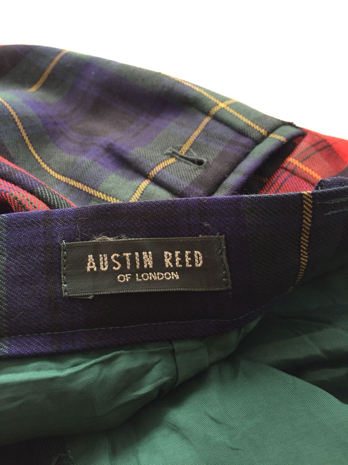 Austin Reed Austin Reed 🇬🇧 Check Plaid Gabardine Wool Pants Size US 28 / EU 44 - 9 Thumbnail