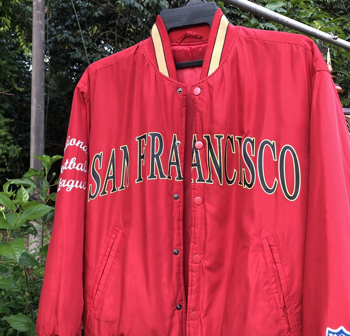 NFL NFL Team Apparel San Francisco Light Puffer Varsity Jacket Size US M / EU 48-50 / 2 - 2 Thumbnail