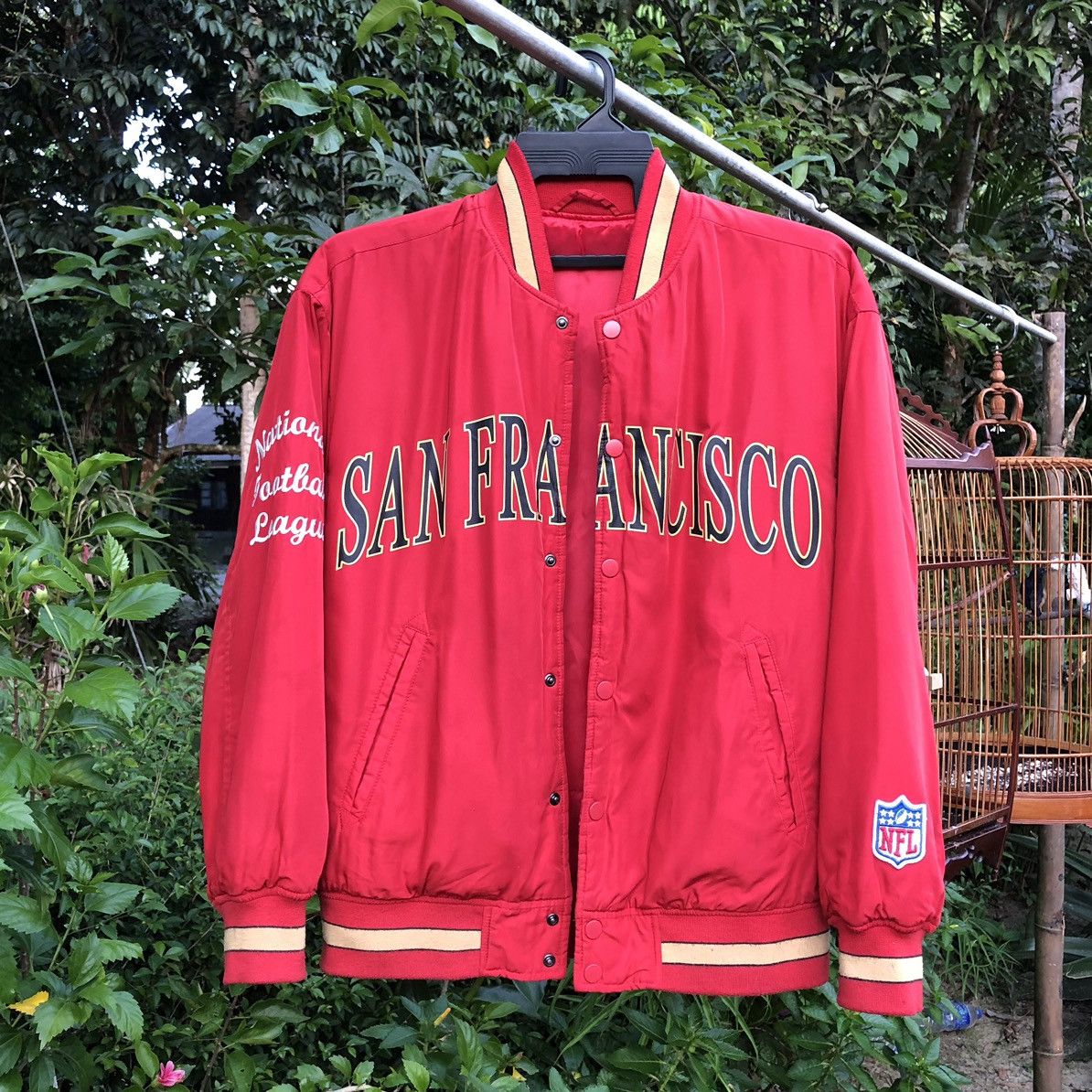 NFL NFL Team Apparel San Francisco Light Puffer Varsity Jacket Size US M / EU 48-50 / 2 - 1 Thumbnail