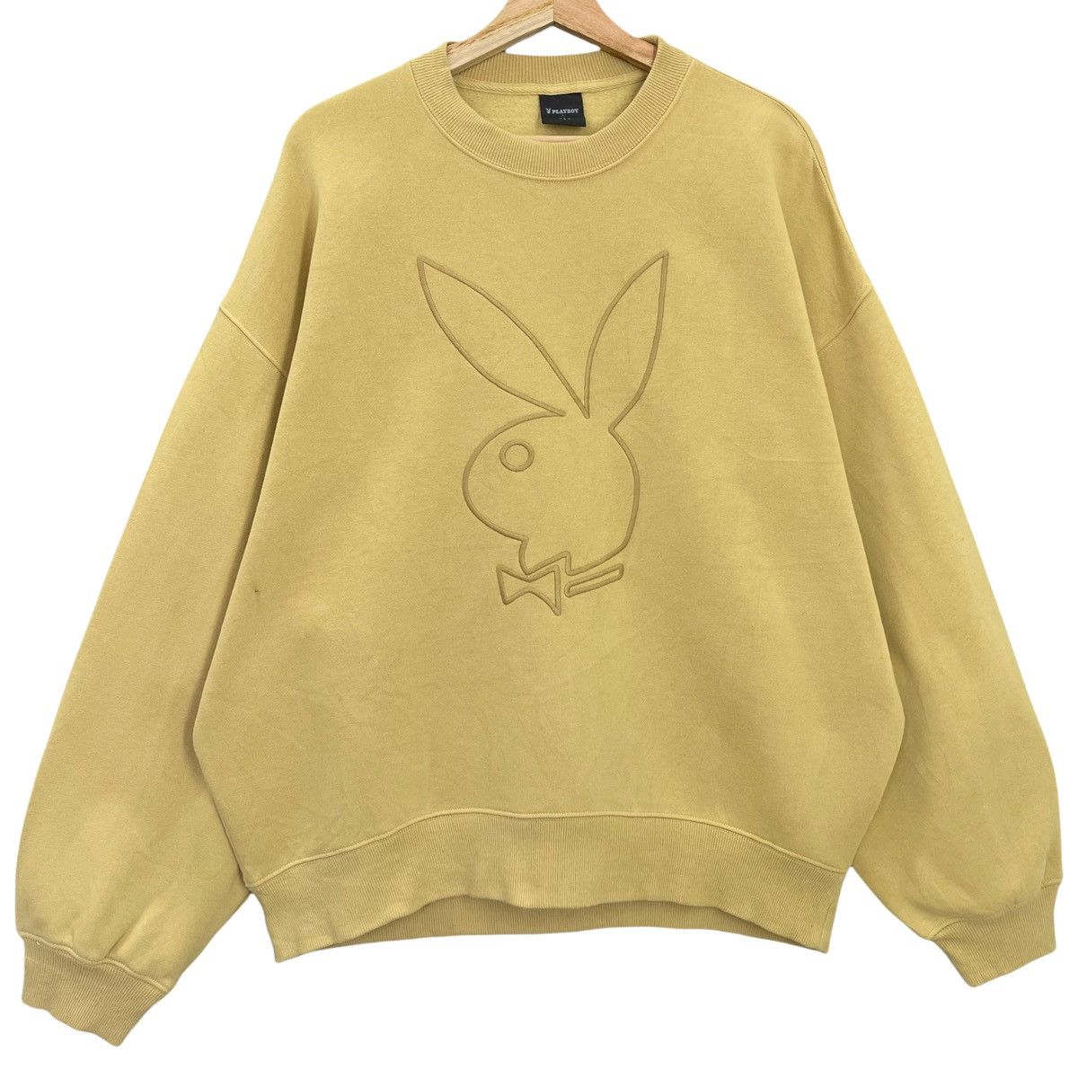 Playboy Big Logo Embroidered Crewneck Sweatshirt OverSize M