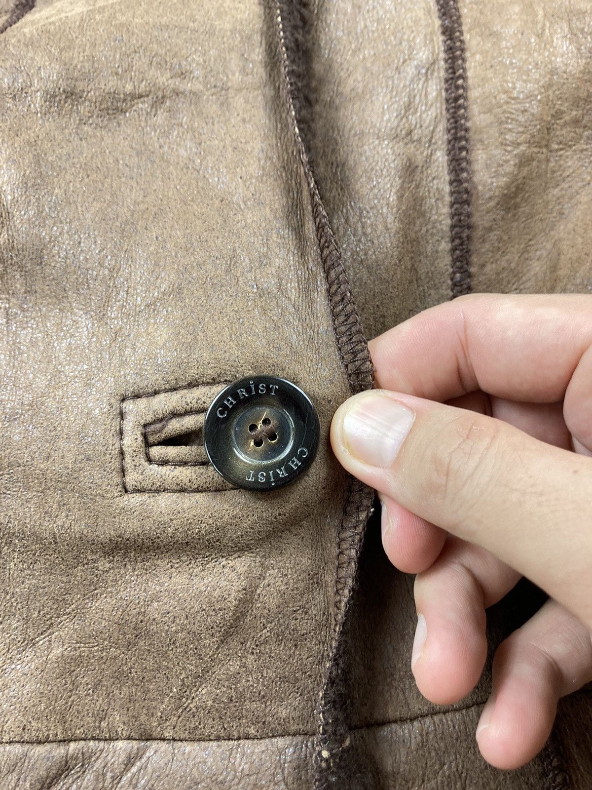 Designer × Leather × Vintage Vintage Christ German Leather Fashion LonG Jacket Designer Size US L / EU 52-54 / 3 - 2 Thumbnail