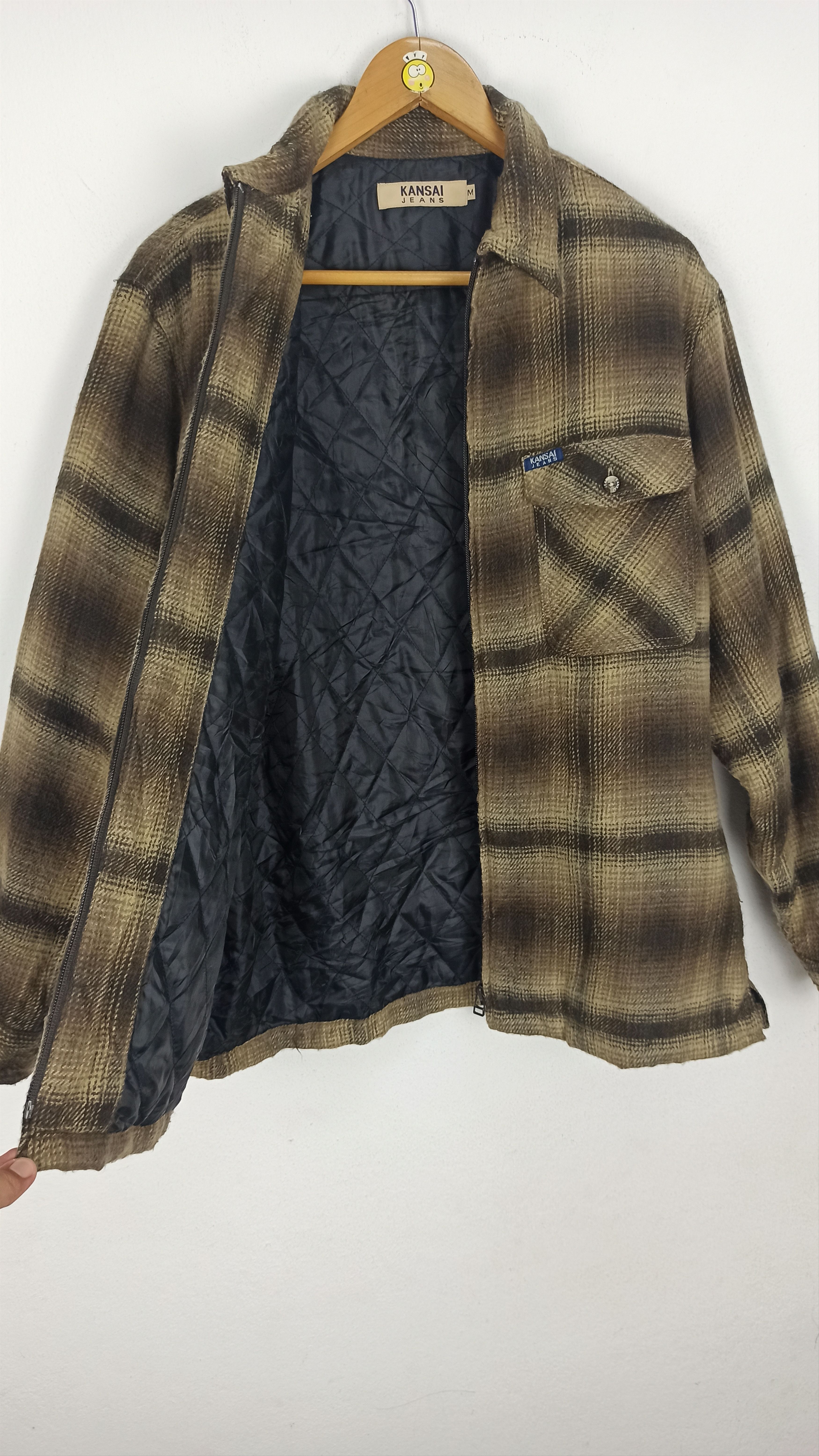 Japanese Brand 🔥Rare🔥 Kansai Jeans Flannel Ups Button Wool Size US M / EU 48-50 / 2 - 6 Thumbnail