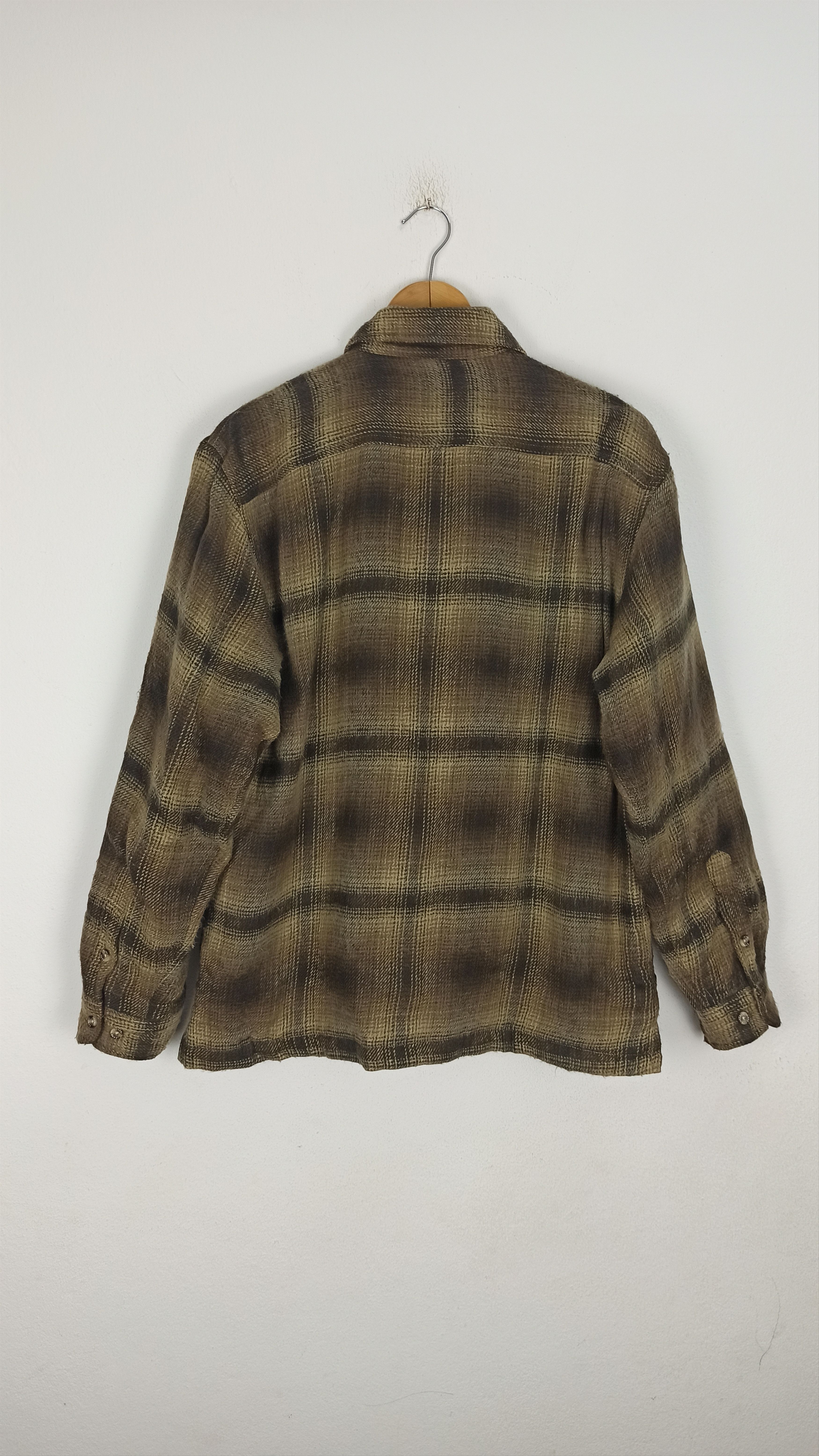 Japanese Brand 🔥Rare🔥 Kansai Jeans Flannel Ups Button Wool Size US M / EU 48-50 / 2 - 5 Thumbnail