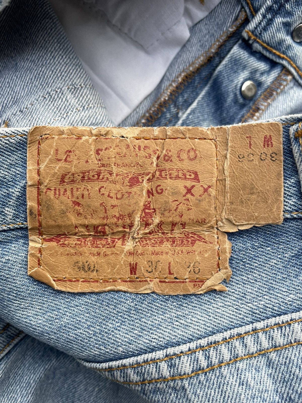 Levi's Levi’s 501 e 1993 Usa Aging Rework Denim Size US 29 - 11 Thumbnail