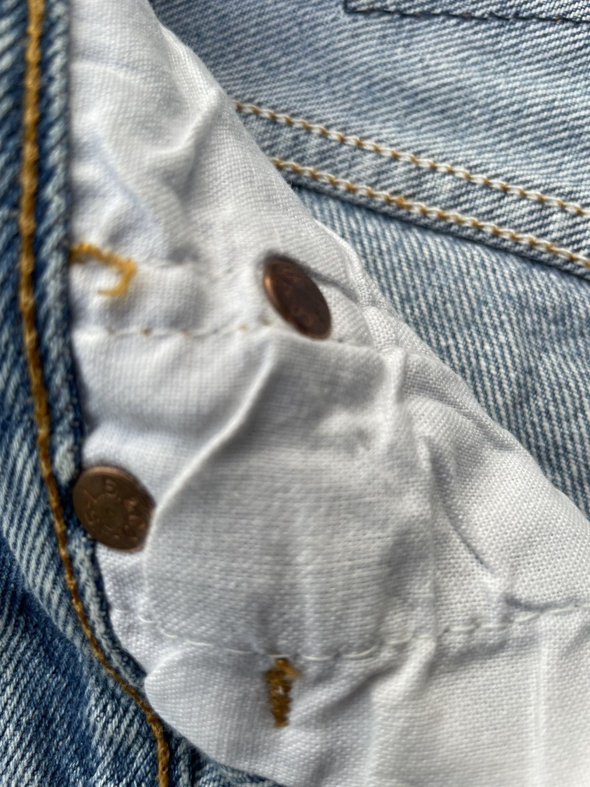 Levi's Levi’s 501 e 1993 Usa Aging Rework Denim Size US 29 - 15 Thumbnail