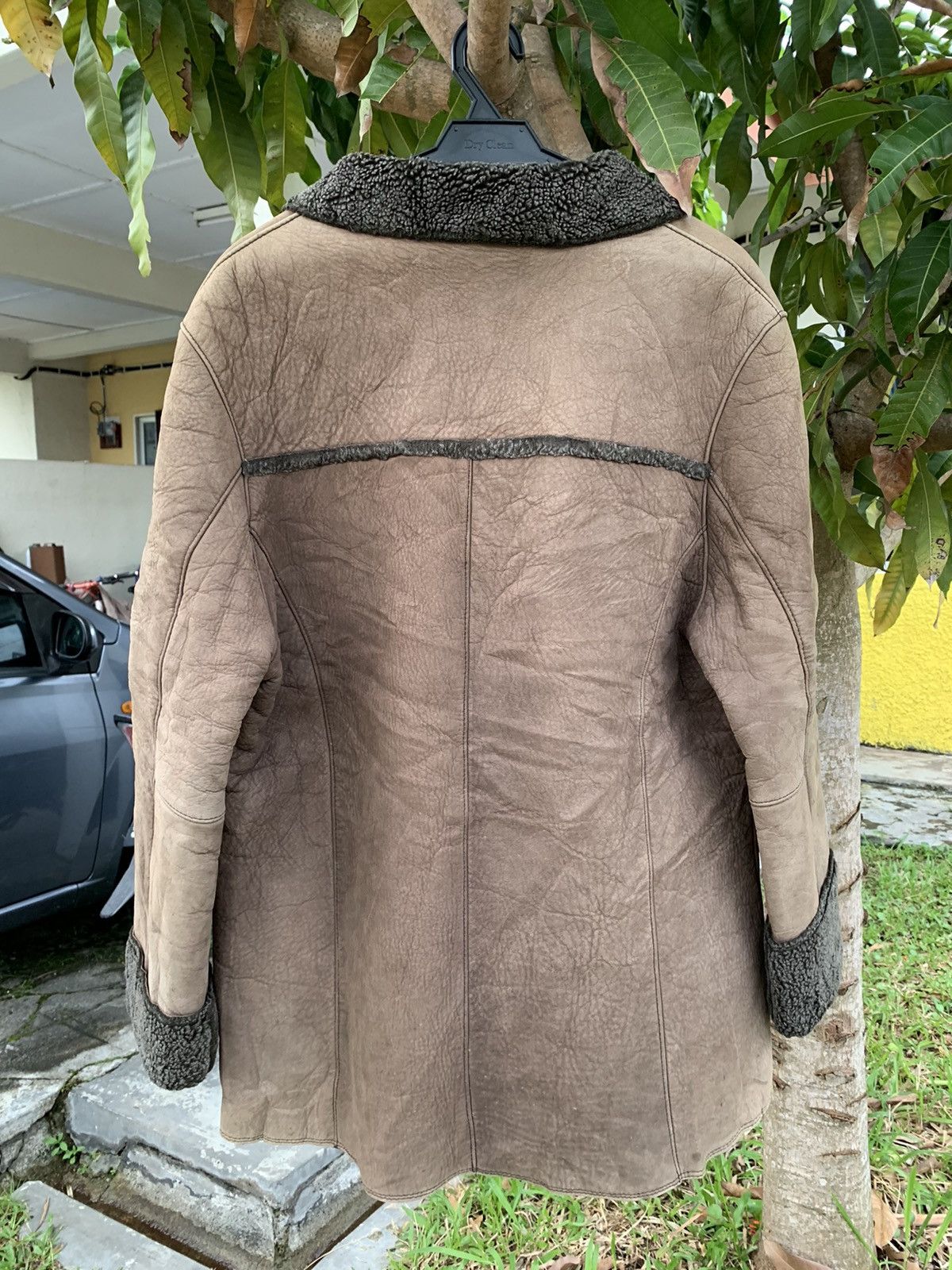 Vintage Vintage leather shearling sherpa jacket Size US M / EU 48-50 / 2 - 2 Thumbnail