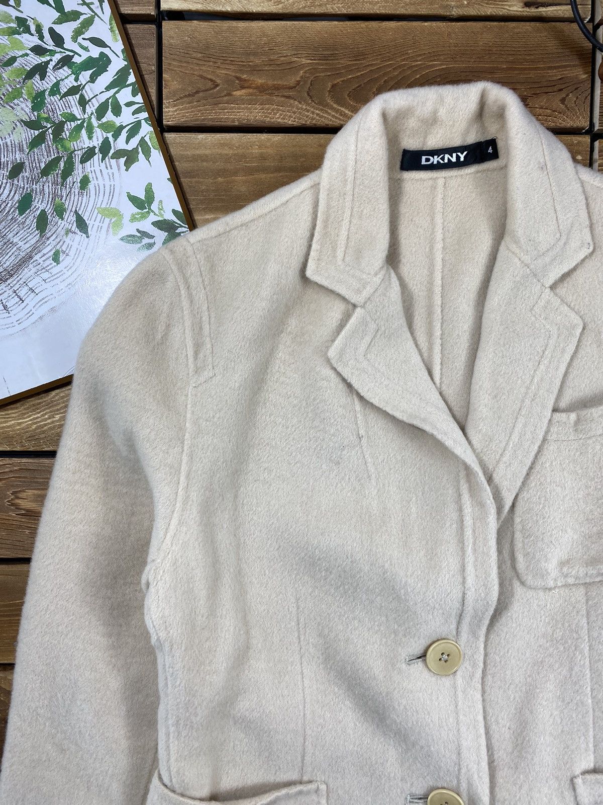 DKNY × Vintage Vintahe Dkny Blazer For Women Casual Fleece Size 4 Size S / US 4 / IT 40 - 6 Thumbnail