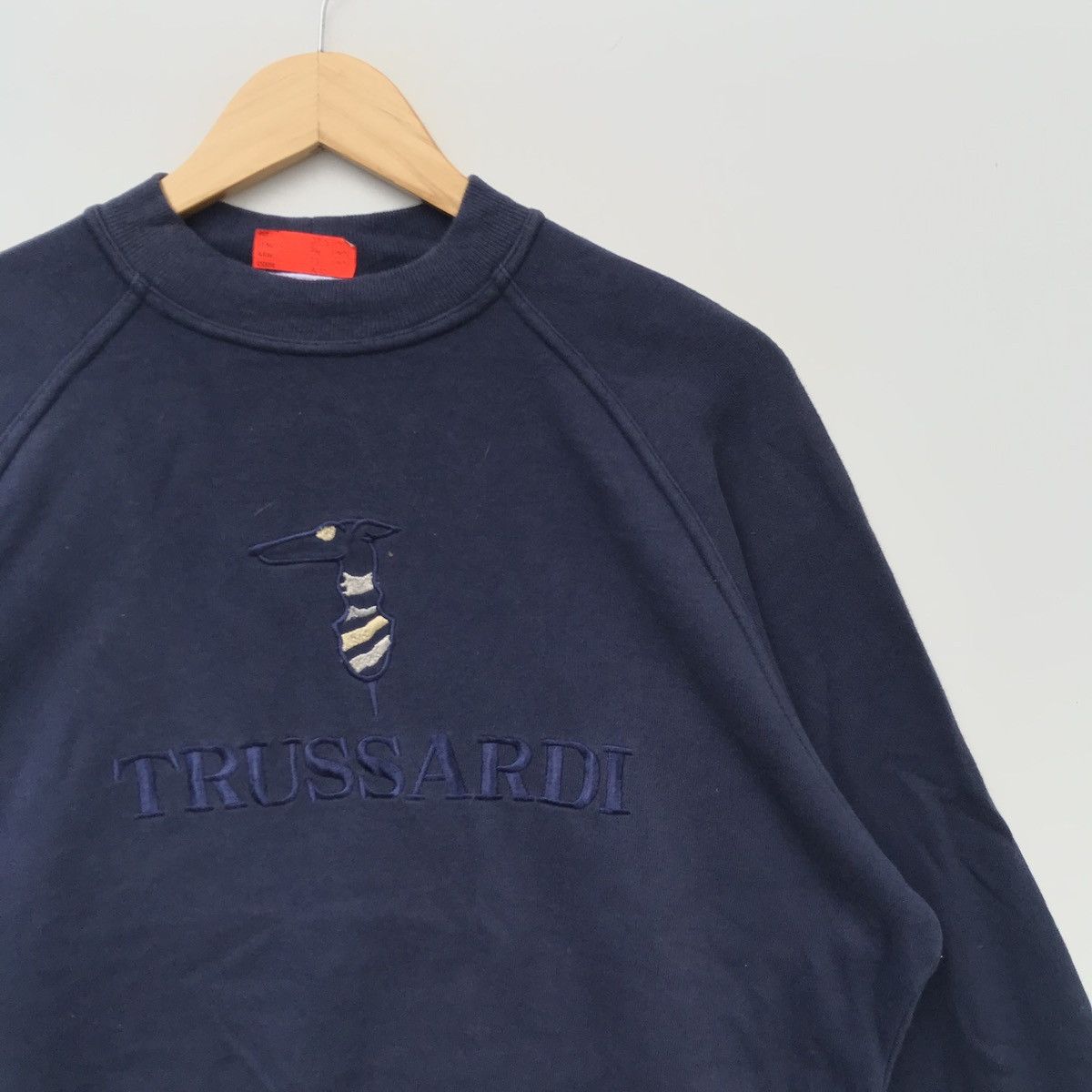 Trussardi × Vintage Vintage Trussardi Big Logo Sweatshirt Spell Out Size US S / EU 44-46 / 1 - 2 Thumbnail