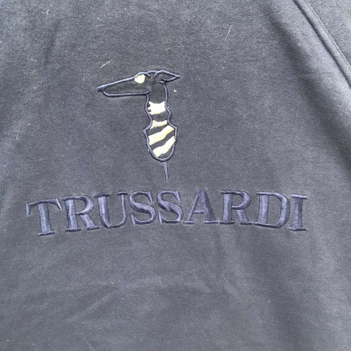 Trussardi × Vintage Vintage Trussardi Big Logo Sweatshirt Spell Out Size US S / EU 44-46 / 1 - 3 Thumbnail