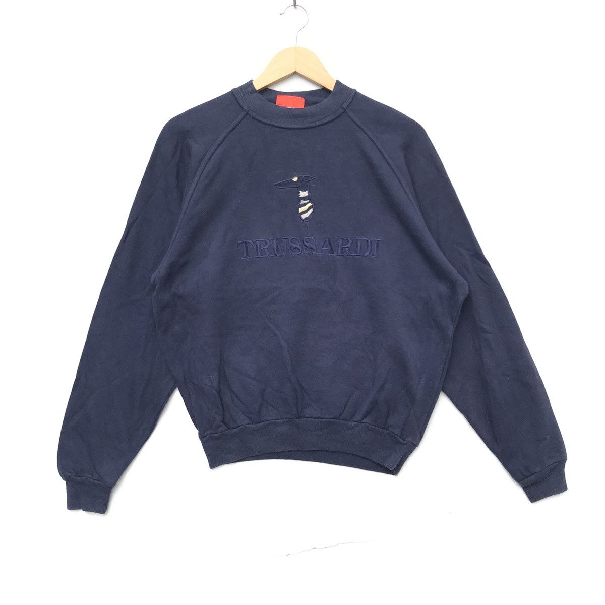 Trussardi × Vintage Vintage Trussardi Big Logo Sweatshirt Spell Out Size US S / EU 44-46 / 1 - 1 Thumbnail