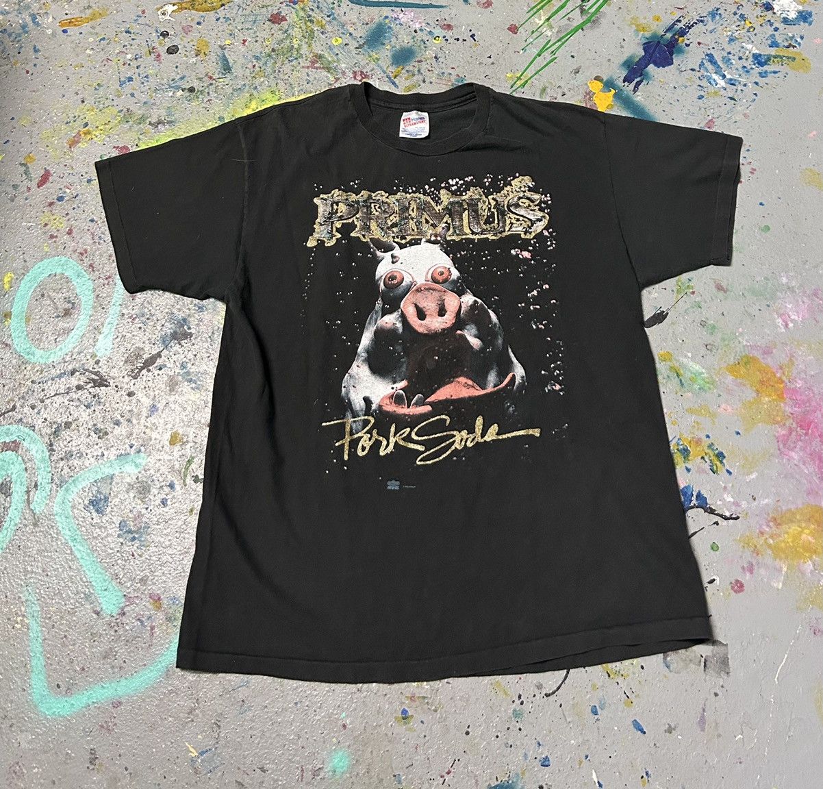 Vintage Primus band T-shirt 1993 pork soda