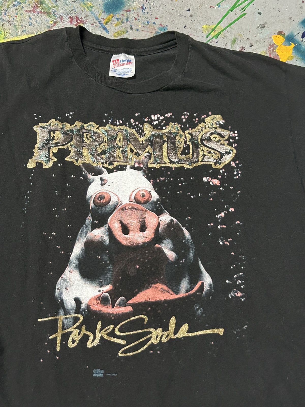 Vintage Primus band T-shirt 1993 pork soda