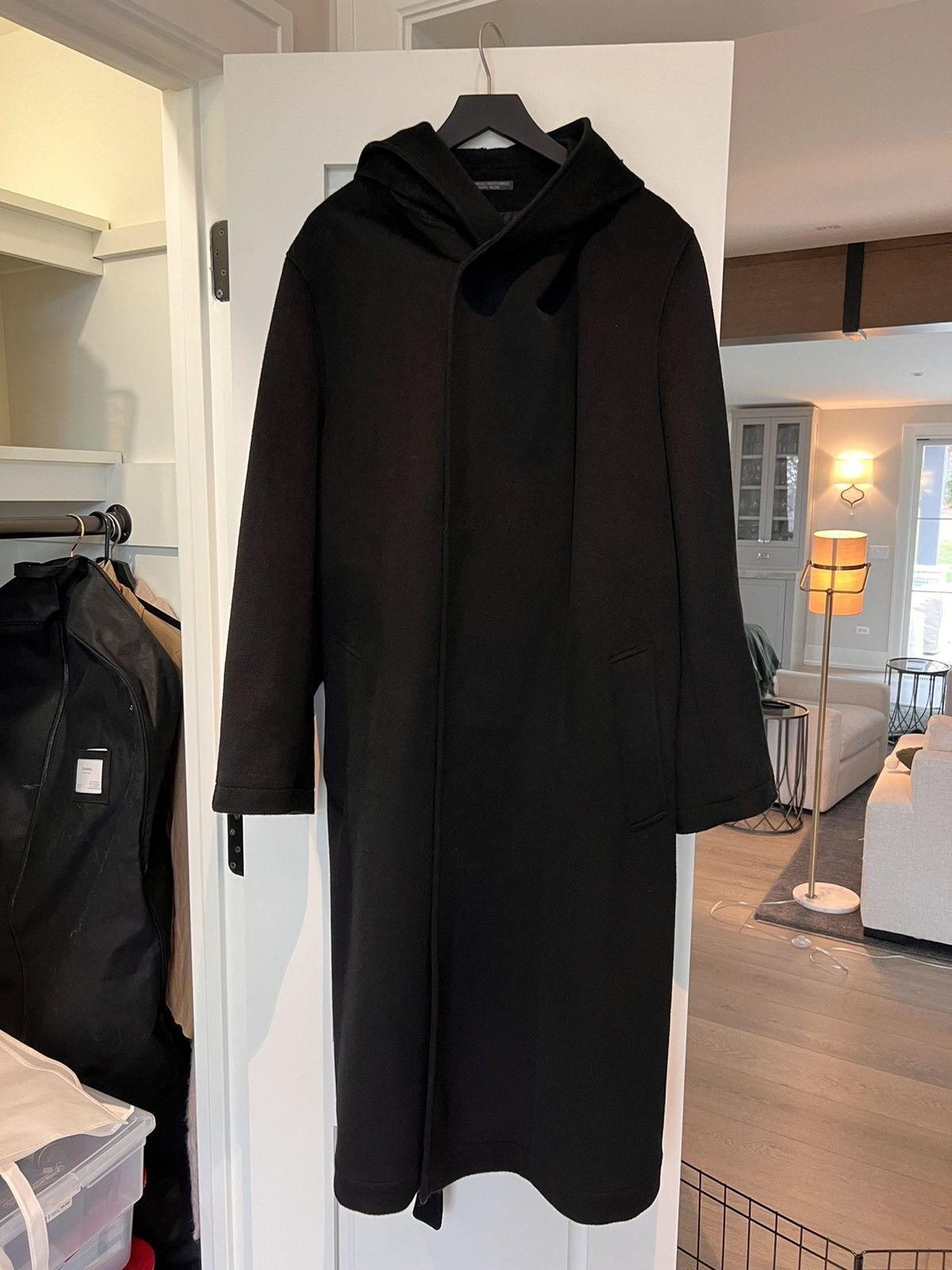 Yohji Yamamoto Stunning Yohji Black Cashmere Hooded Robe Size US L / EU 52-54 / 3 - 2 Thumbnail