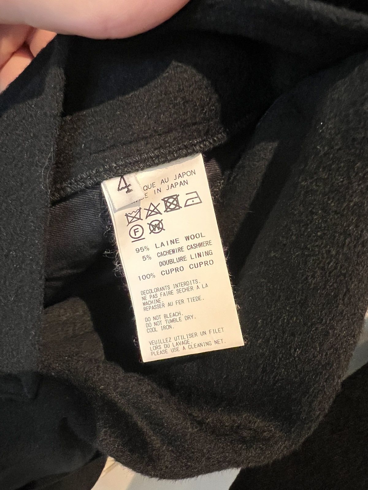 Yohji Yamamoto Stunning Yohji Black Cashmere Hooded Robe Size US L / EU 52-54 / 3 - 7 Thumbnail