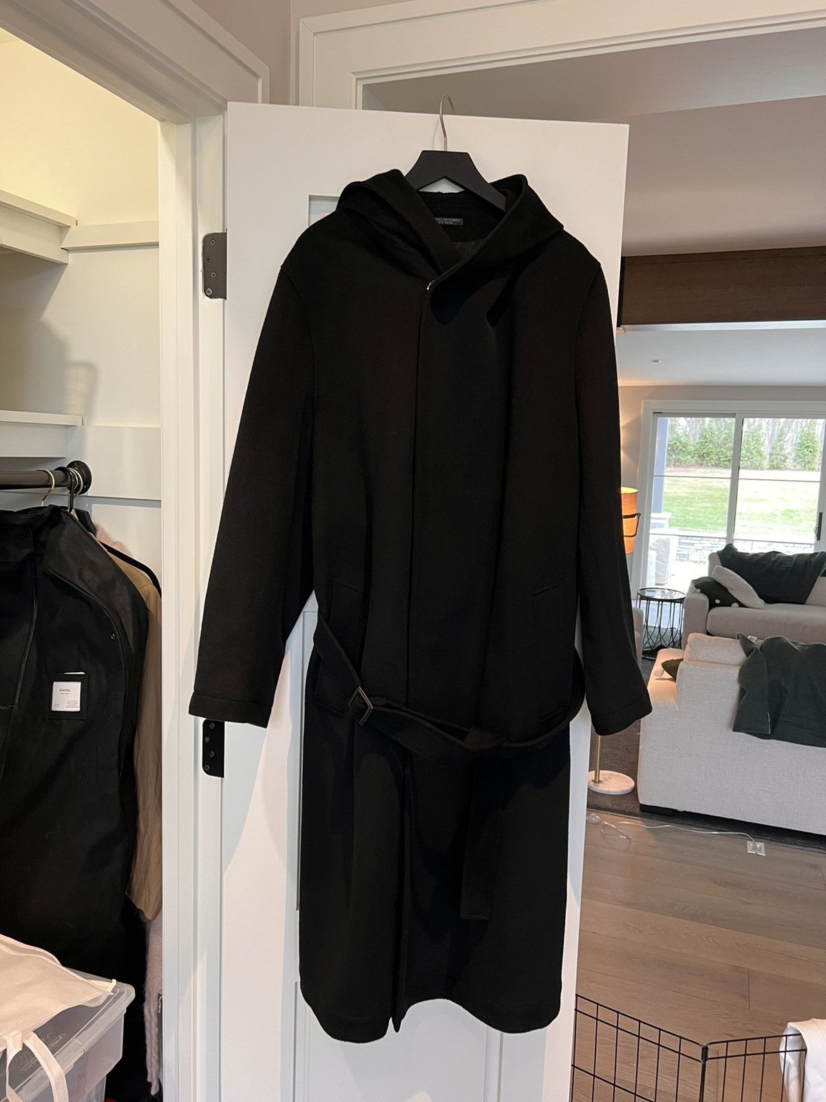 Yohji Yamamoto Stunning Yohji Black Cashmere Hooded Robe Size US L / EU 52-54 / 3 - 3 Thumbnail