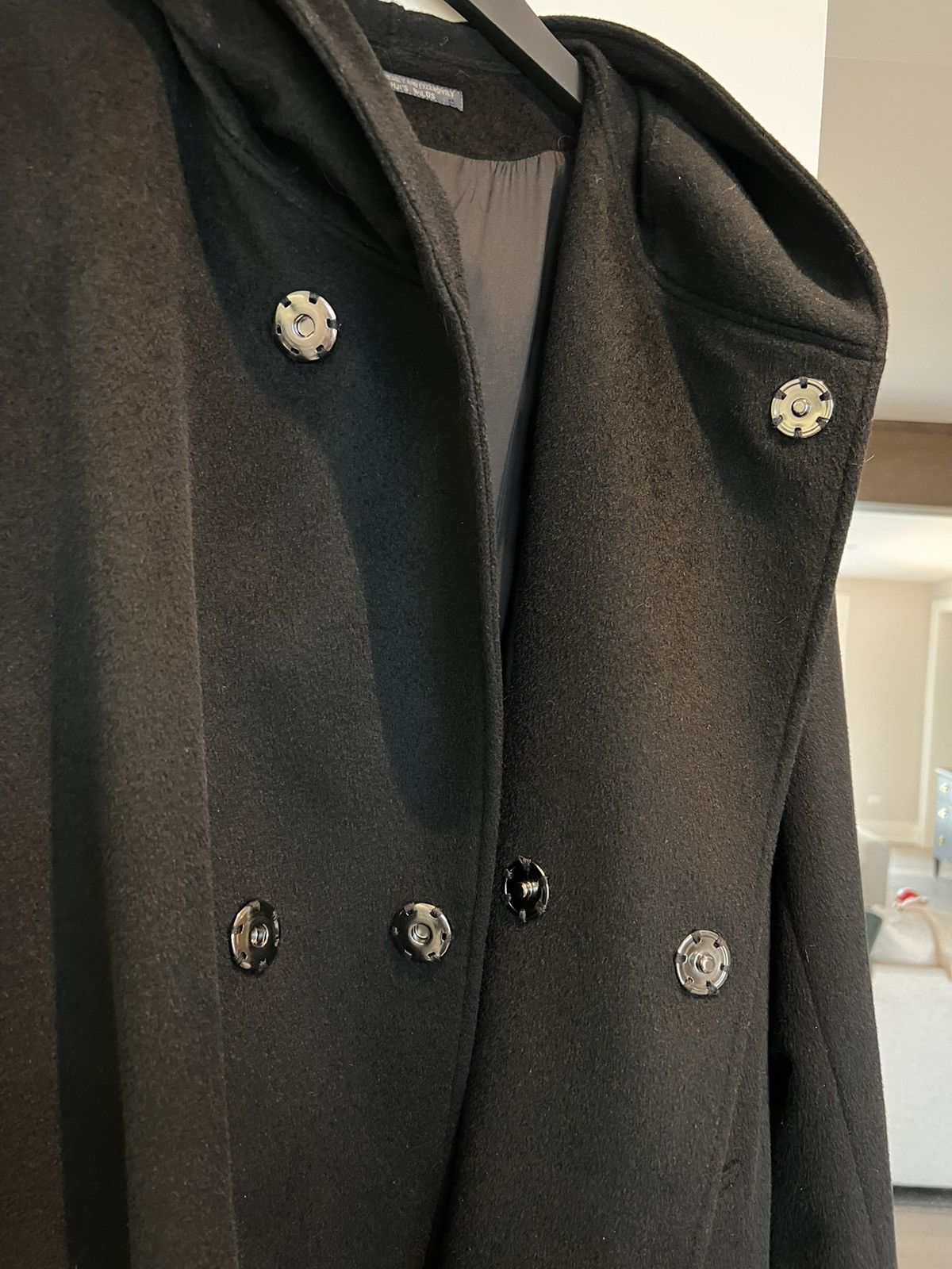 Yohji Yamamoto Stunning Yohji Black Cashmere Hooded Robe Size US L / EU 52-54 / 3 - 5 Thumbnail