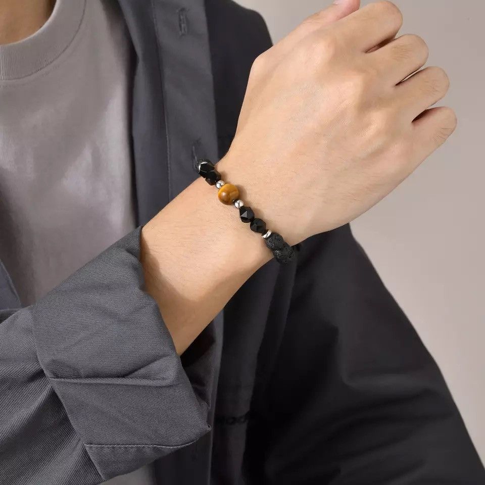 Jewelry 10mm Tiger Eye Stone Bracelets Size ONE SIZE - 3 Thumbnail