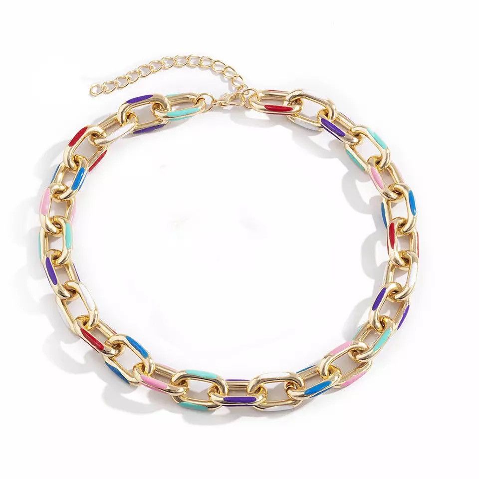 Jewelry Hip Hop Ladies Rainbow Chain Bracelet Size ONE SIZE - 2 Thumbnail