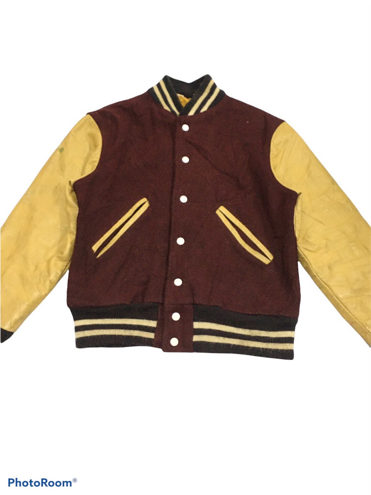 Vintage Vintage 80’s Varsity Jacket Wool/Leather Size US M / EU 48-50 / 2 - 2 Thumbnail