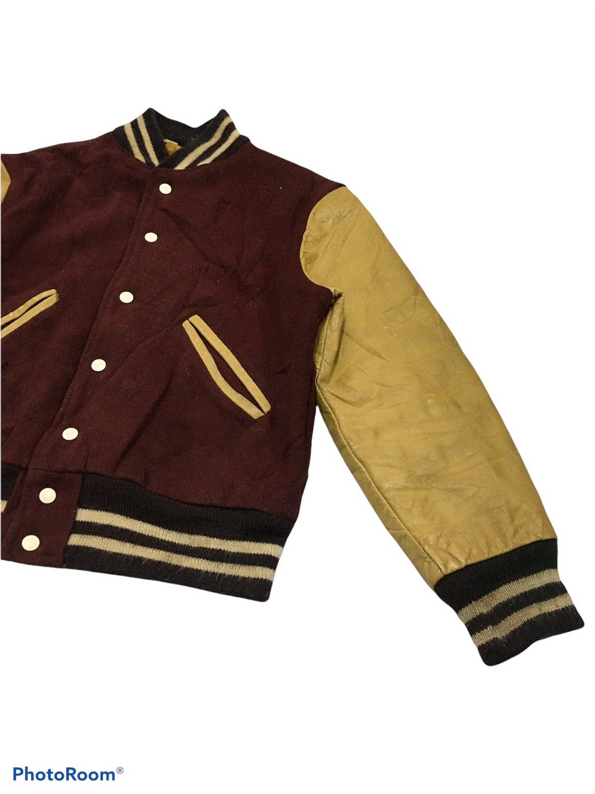 Vintage Vintage 80’s Varsity Jacket Wool/Leather Size US M / EU 48-50 / 2 - 4 Thumbnail