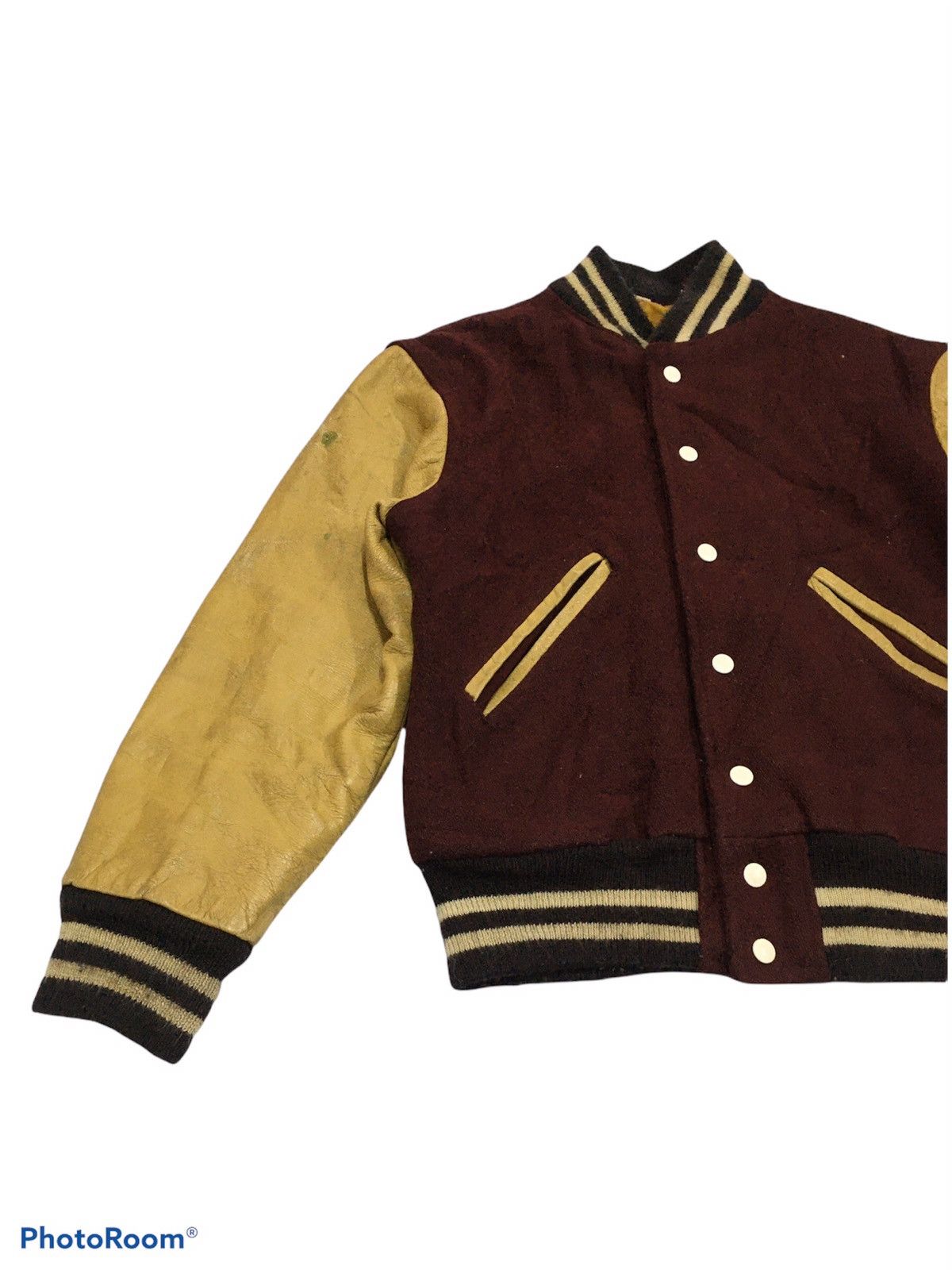 Vintage Vintage 80’s Varsity Jacket Wool/Leather Size US M / EU 48-50 / 2 - 3 Thumbnail