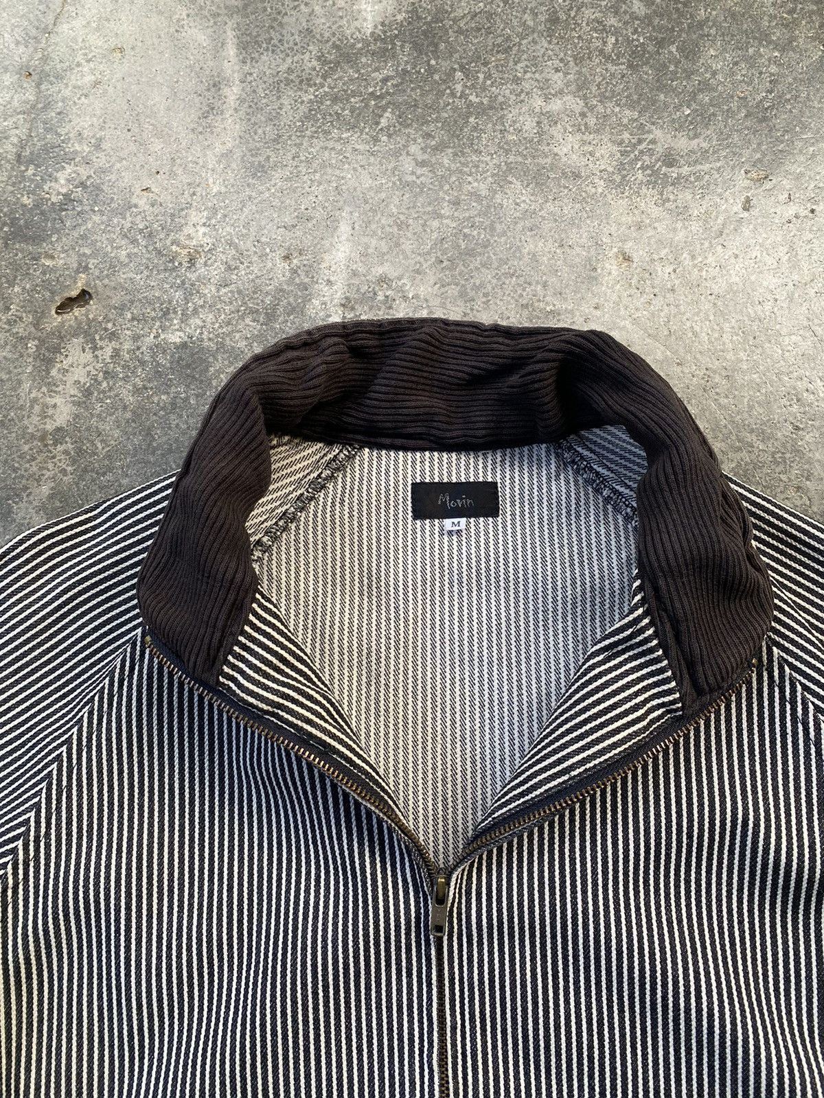 Japanese Brand Vintage Movin Hickory Railroad Stripe Worker Jacket Size US M / EU 48-50 / 2 - 6 Thumbnail