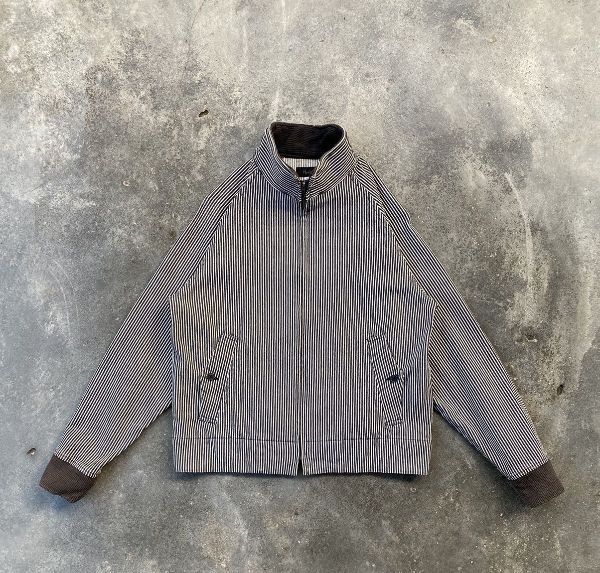 Vintage Movin Hickory Railroad Stripe Worker Jacket