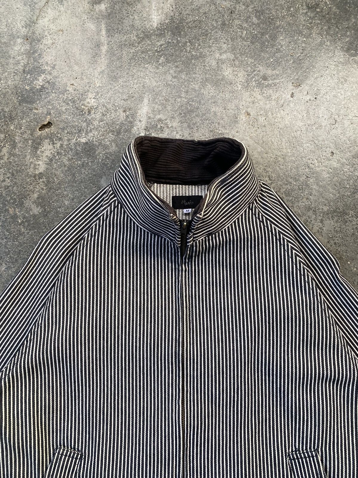 Japanese Brand Vintage Movin Hickory Railroad Stripe Worker Jacket Size US M / EU 48-50 / 2 - 3 Thumbnail