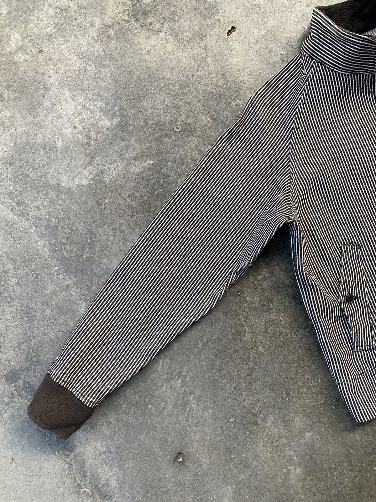 Japanese Brand Vintage Movin Hickory Railroad Stripe Worker Jacket Size US M / EU 48-50 / 2 - 4 Thumbnail