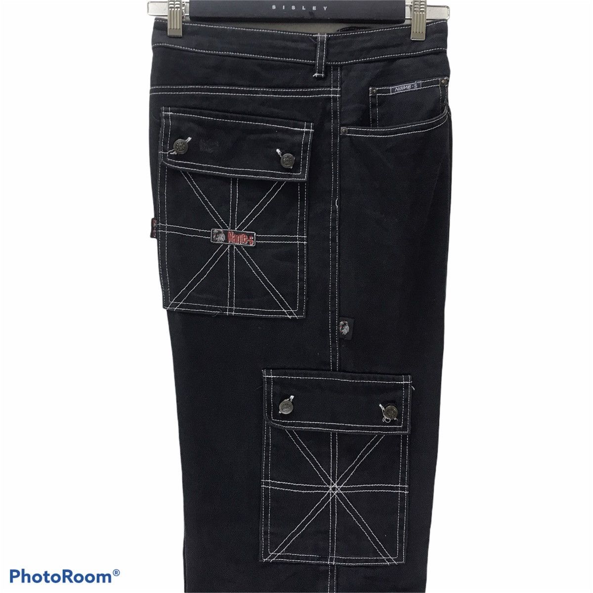 Japanese Brand NAME-S APACHEES Denim Wide Leg Baggy Pants Size US 34 / EU 50 - 4 Thumbnail
