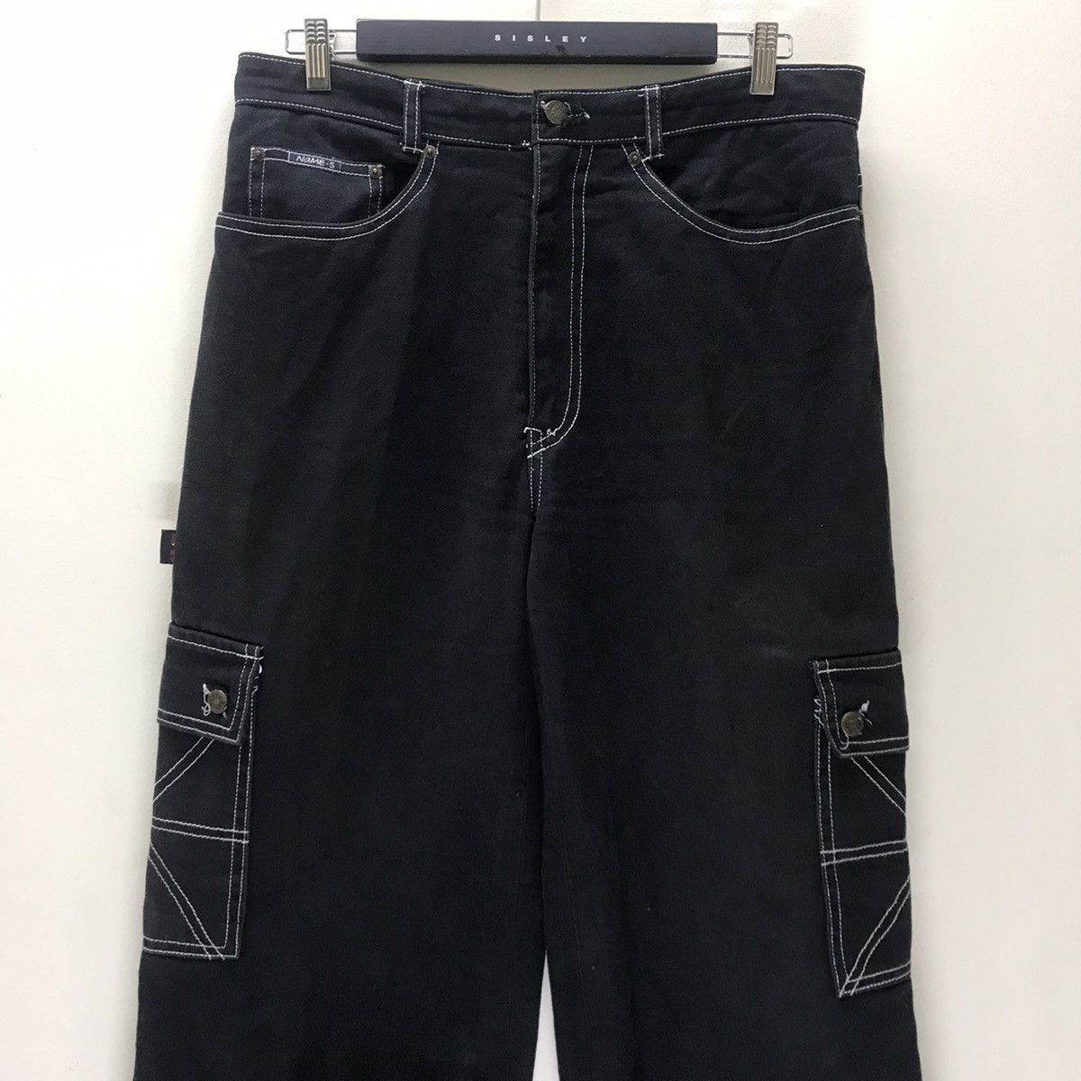 Japanese Brand NAME-S APACHEES Denim Wide Leg Baggy Pants Size US 34 / EU 50 - 5 Thumbnail