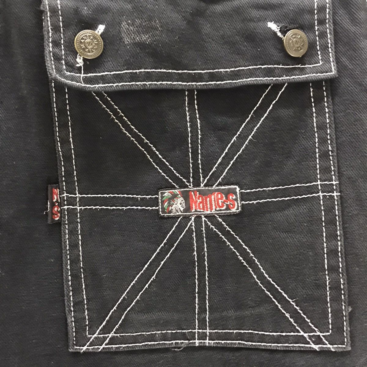 Japanese Brand NAME-S APACHEES Denim Wide Leg Baggy Pants Size US 34 / EU 50 - 11 Thumbnail