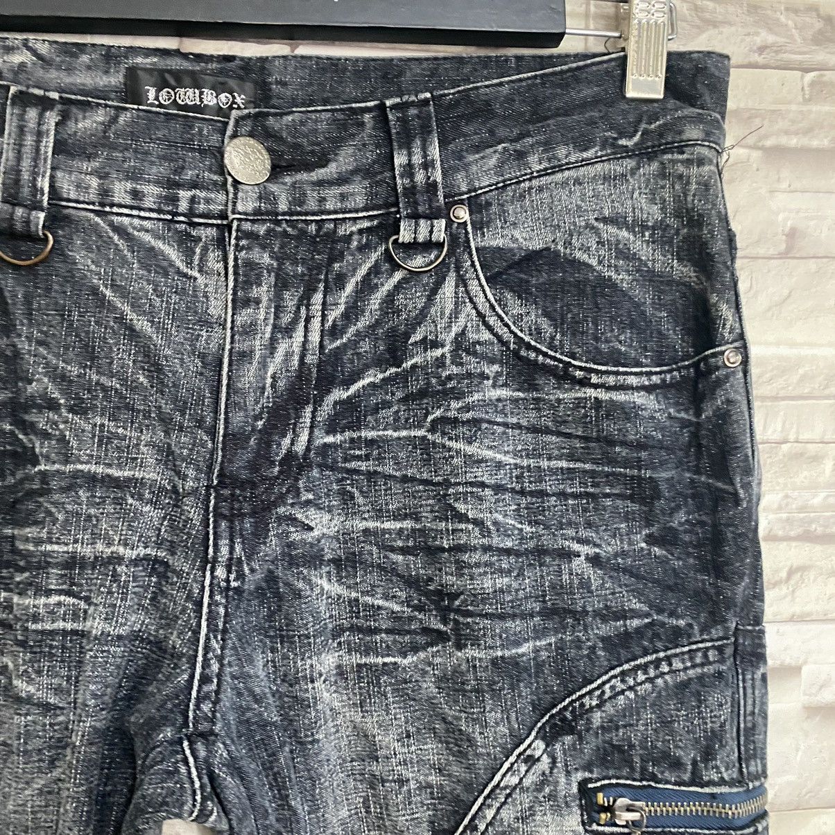 Japanese Brand Japanese Brand LOWBOX Denim Cargo Flare Jeans Size US 32 / EU 48 - 6 Thumbnail