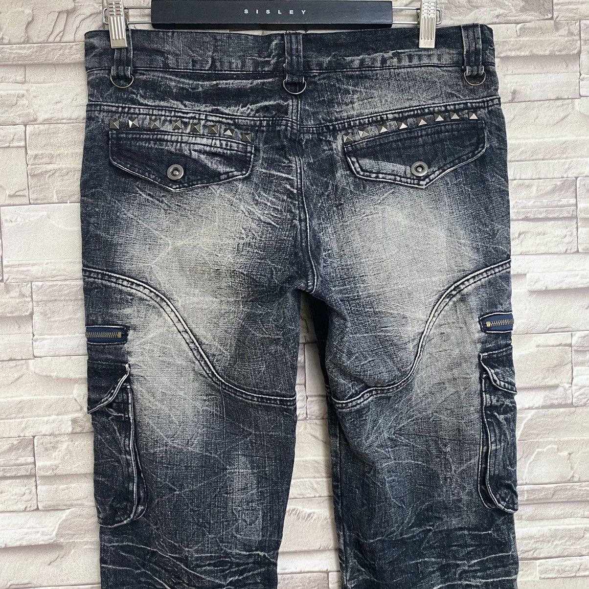Japanese Brand Japanese Brand LOWBOX Denim Cargo Flare Jeans Size US 32 / EU 48 - 14 Thumbnail