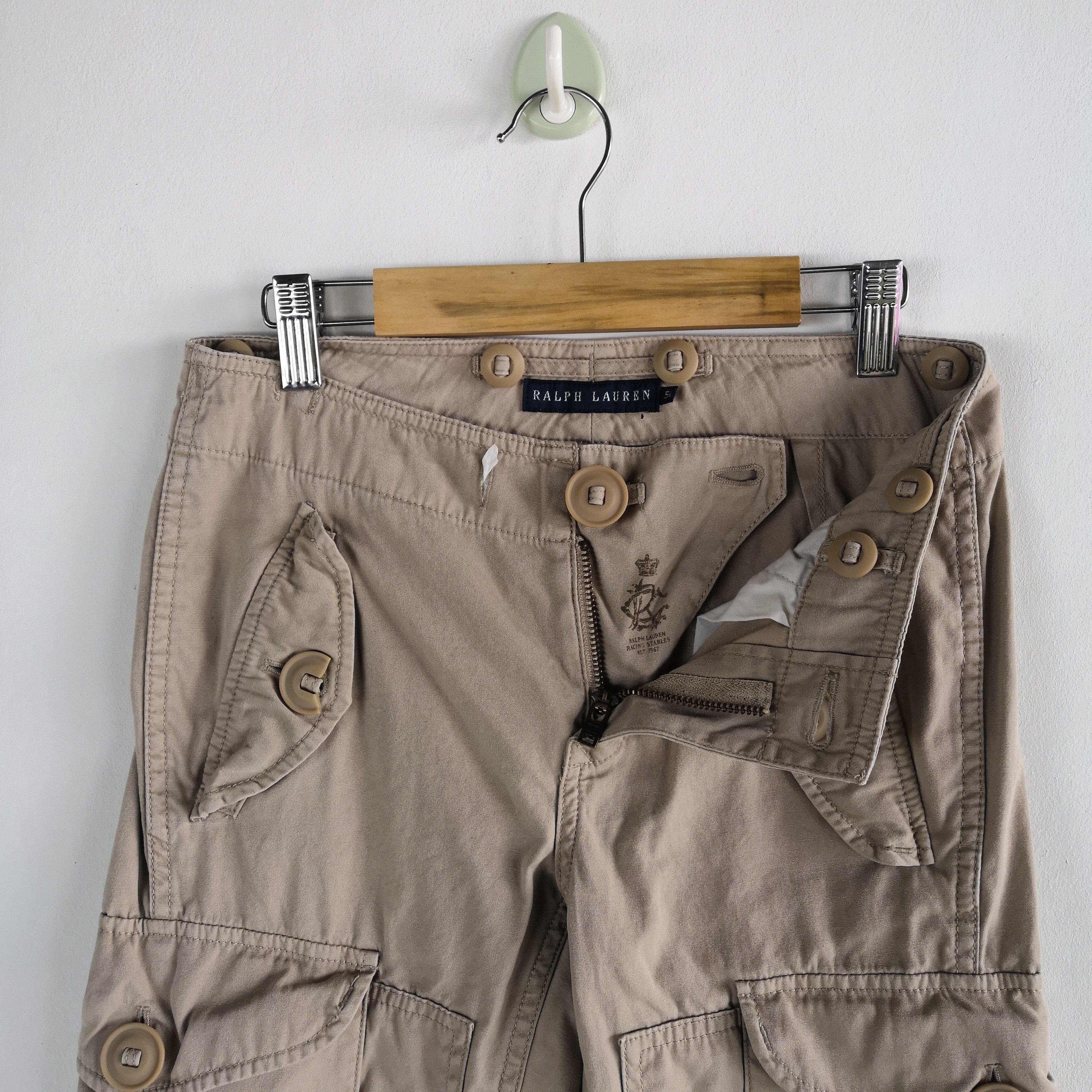 Ralph Lauren × Vintage Ralph Lauren Cargo Pants Multi Pocket Bondage Trousers Size 26" / US 2 / IT 38 - 13 Thumbnail