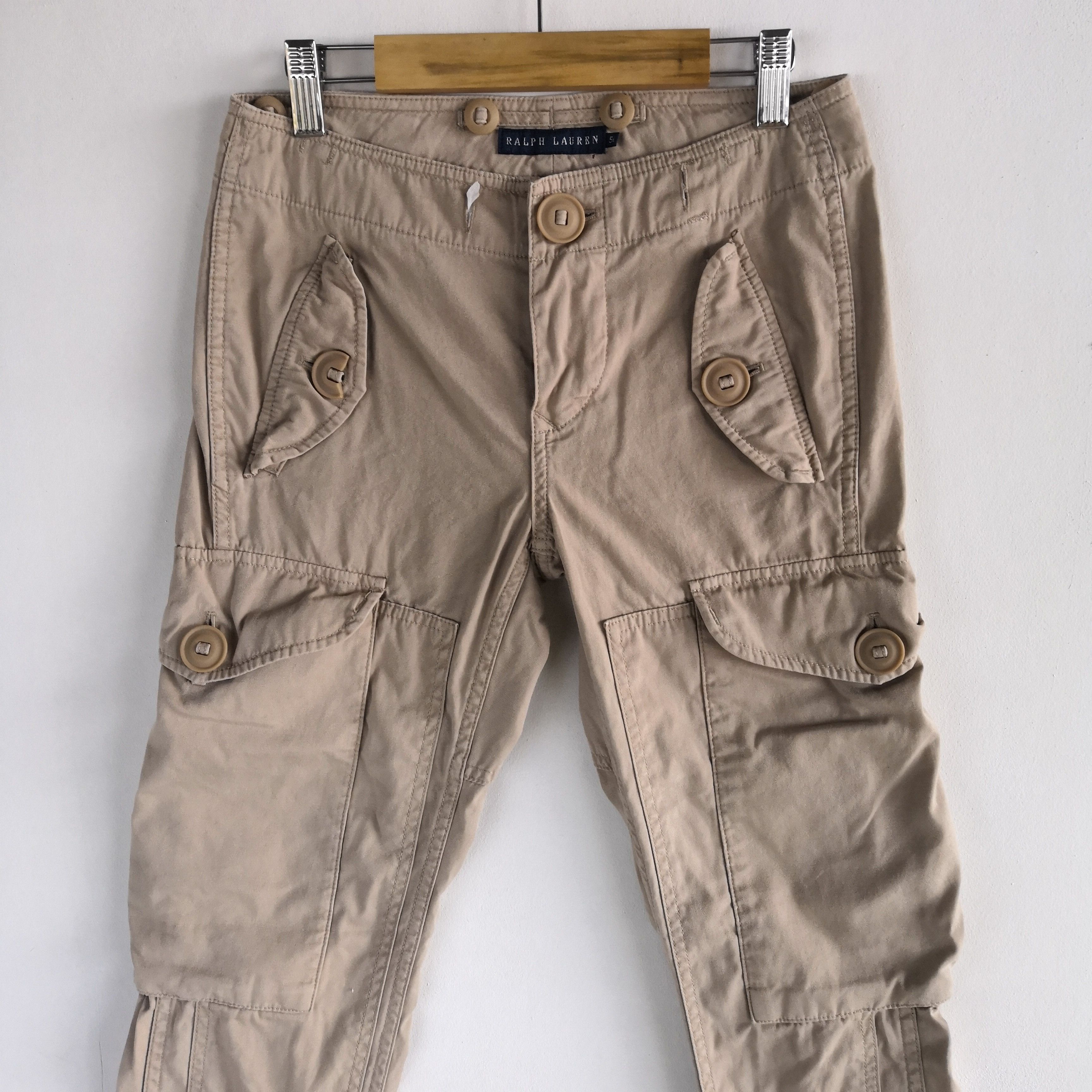 Ralph Lauren × Vintage Ralph Lauren Cargo Pants Multi Pocket Bondage Trousers Size 26" / US 2 / IT 38 - 3 Thumbnail
