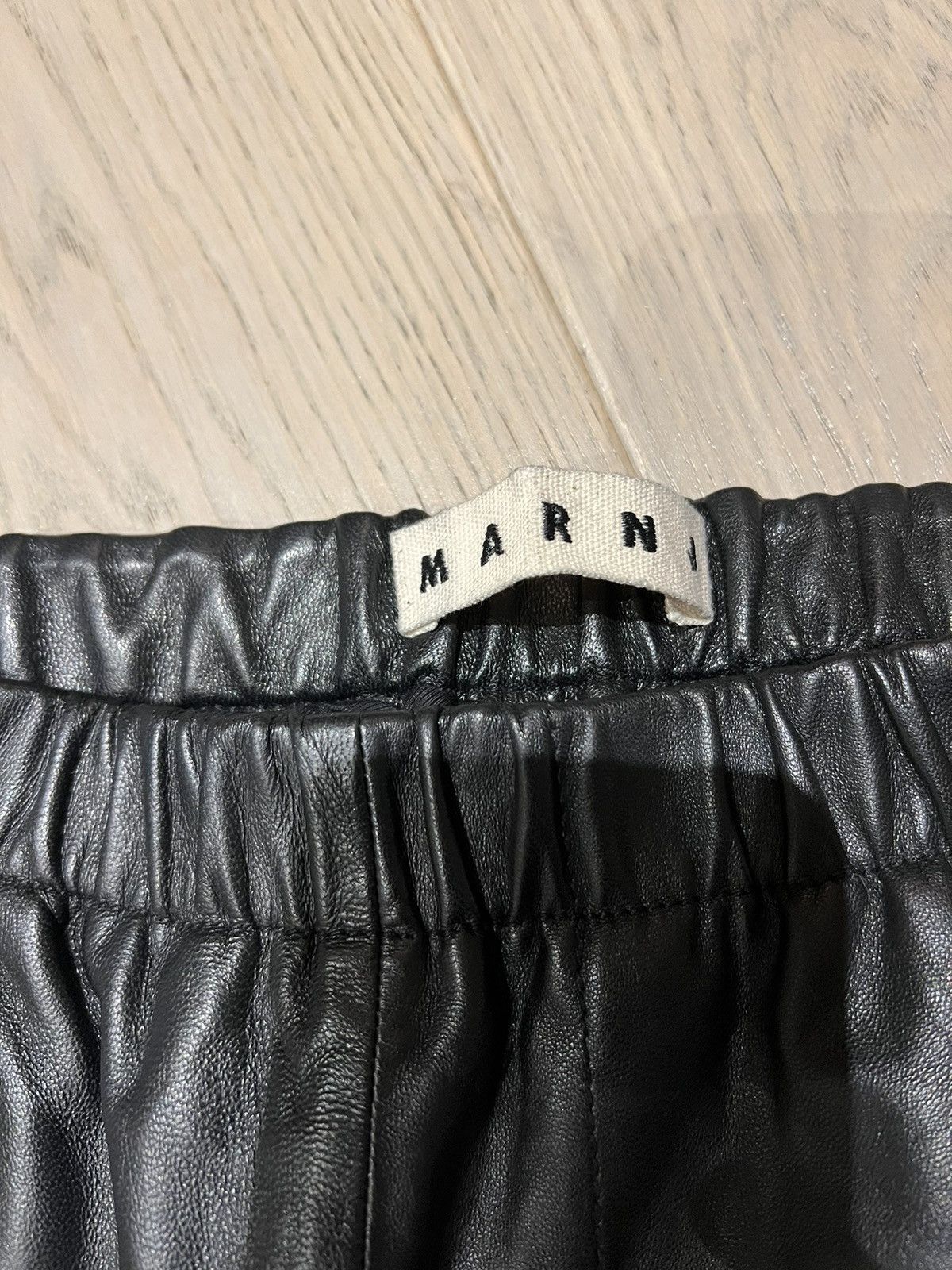 Marni Marni Loose-fit soft lamb leather trackpant trousers Size US 32 / EU 48 - 4 Thumbnail