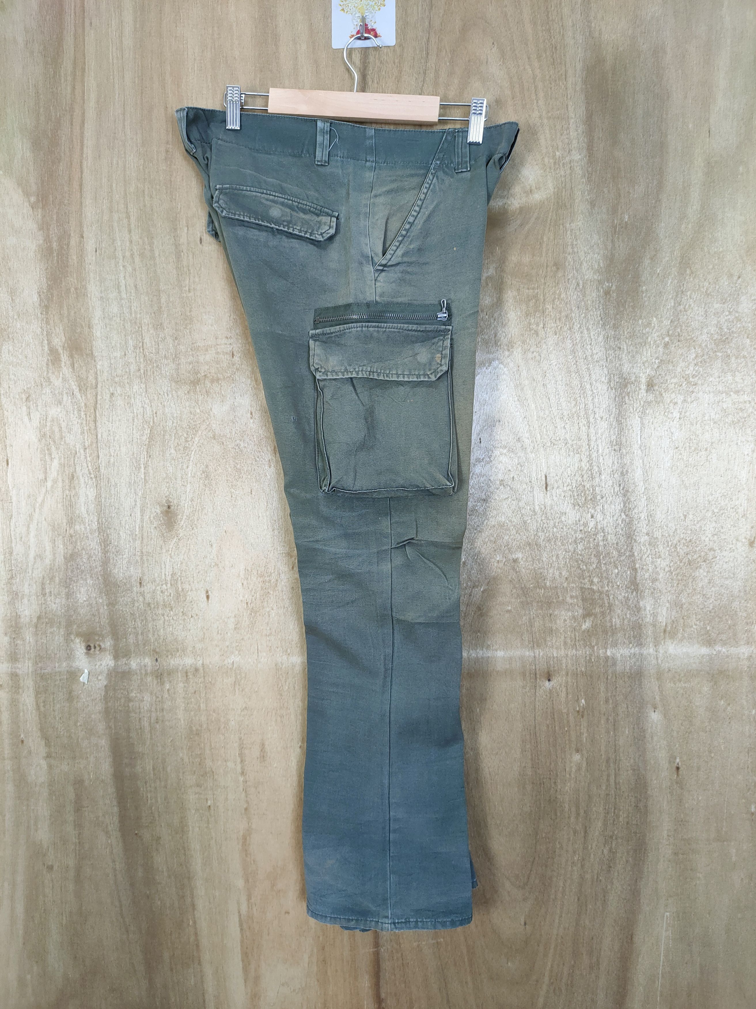 Japanese Brand × Vintage VINTAGE SMP FADED BOOTCUT FLARE CARGO PANTS Size US 32 / EU 48 - 12 Thumbnail