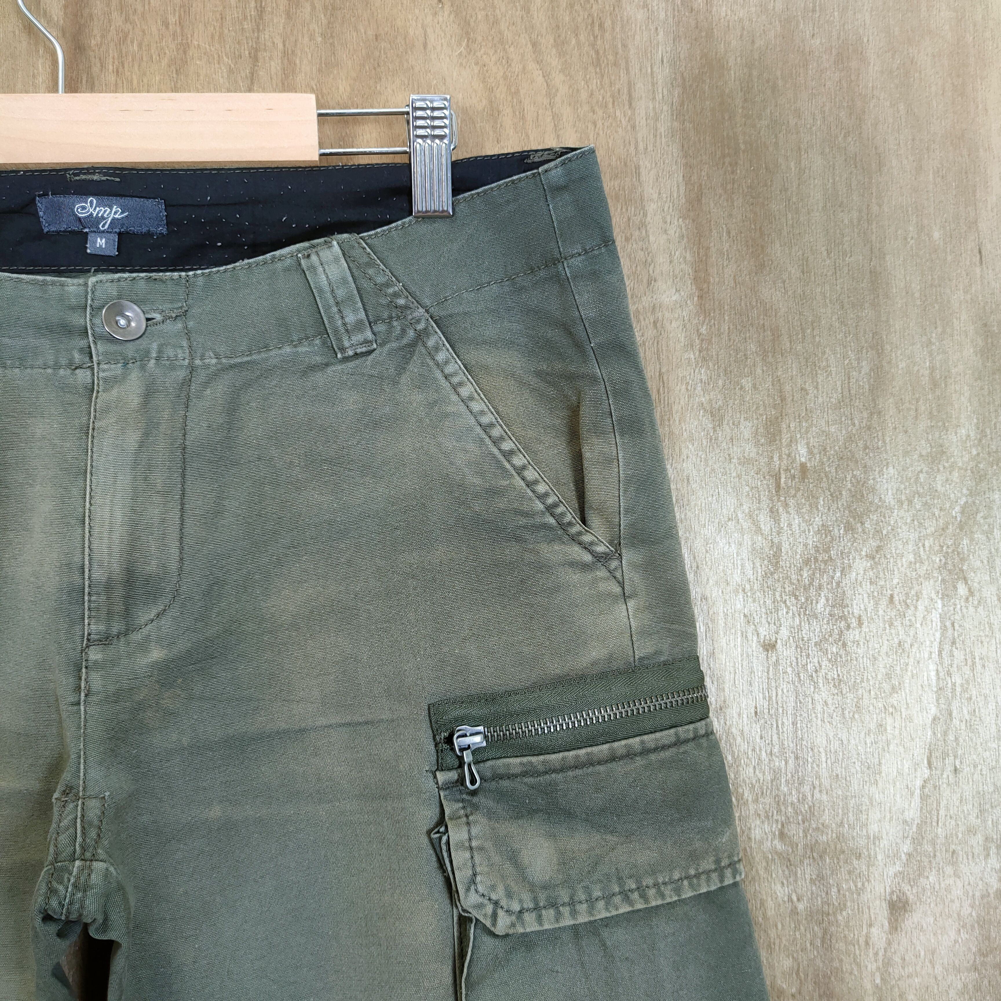 Japanese Brand × Vintage VINTAGE SMP FADED BOOTCUT FLARE CARGO PANTS Size US 32 / EU 48 - 6 Thumbnail