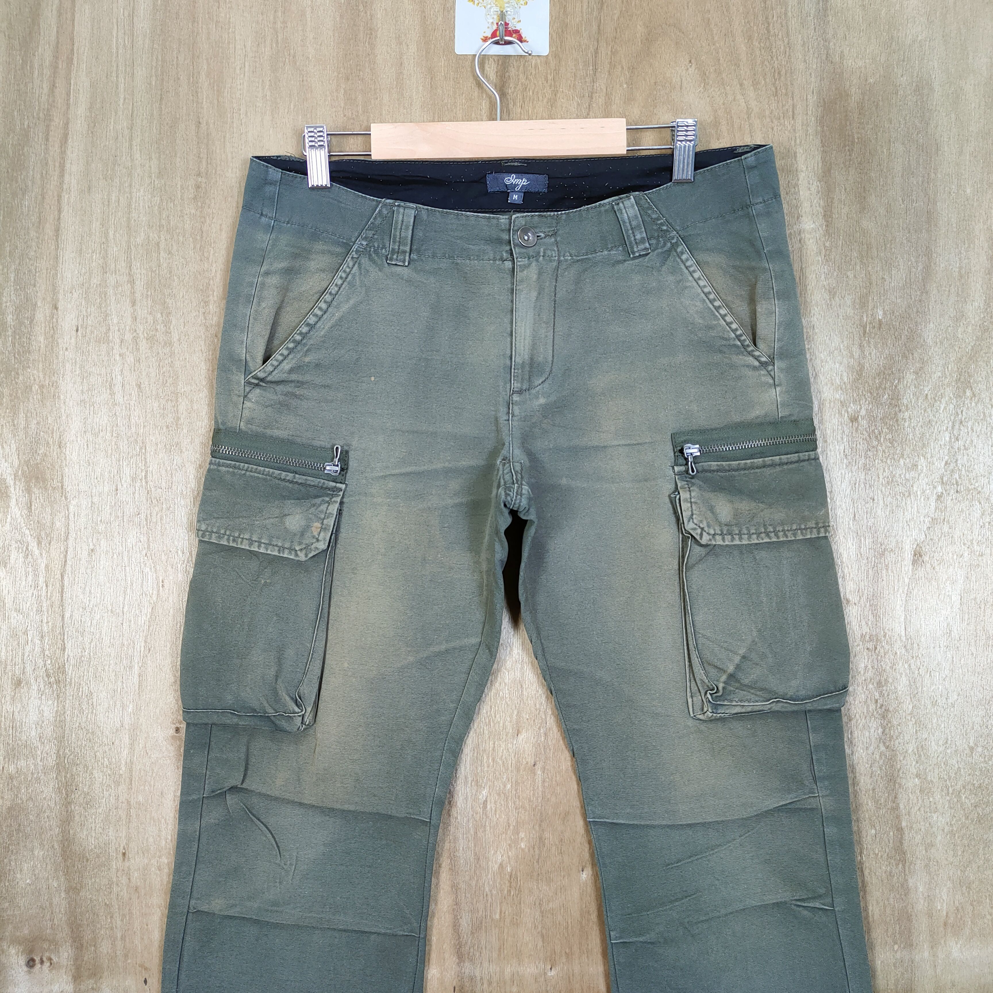 Japanese Brand × Vintage VINTAGE SMP FADED BOOTCUT FLARE CARGO PANTS Size US 32 / EU 48 - 2 Thumbnail