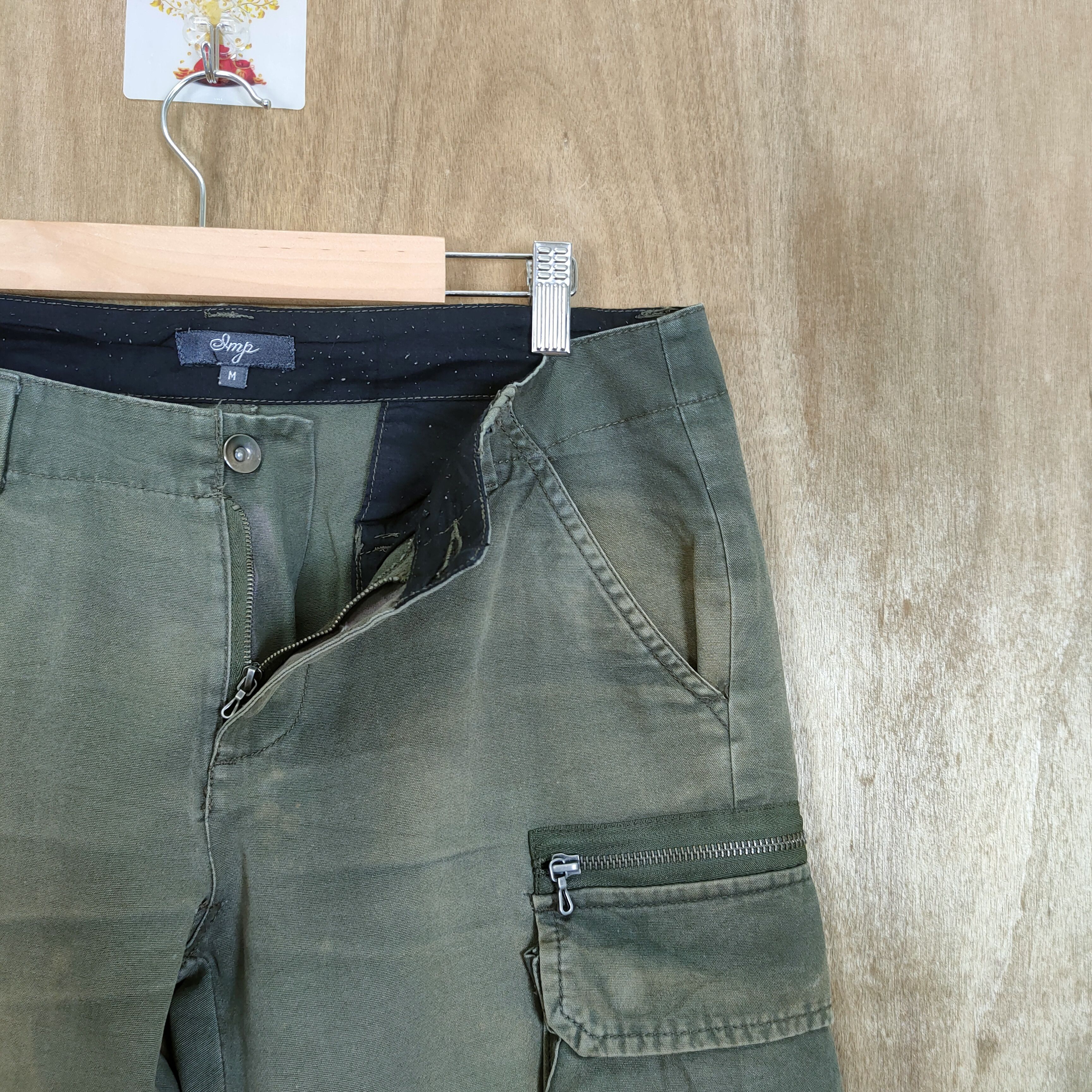 Japanese Brand × Vintage VINTAGE SMP FADED BOOTCUT FLARE CARGO PANTS Size US 32 / EU 48 - 10 Thumbnail