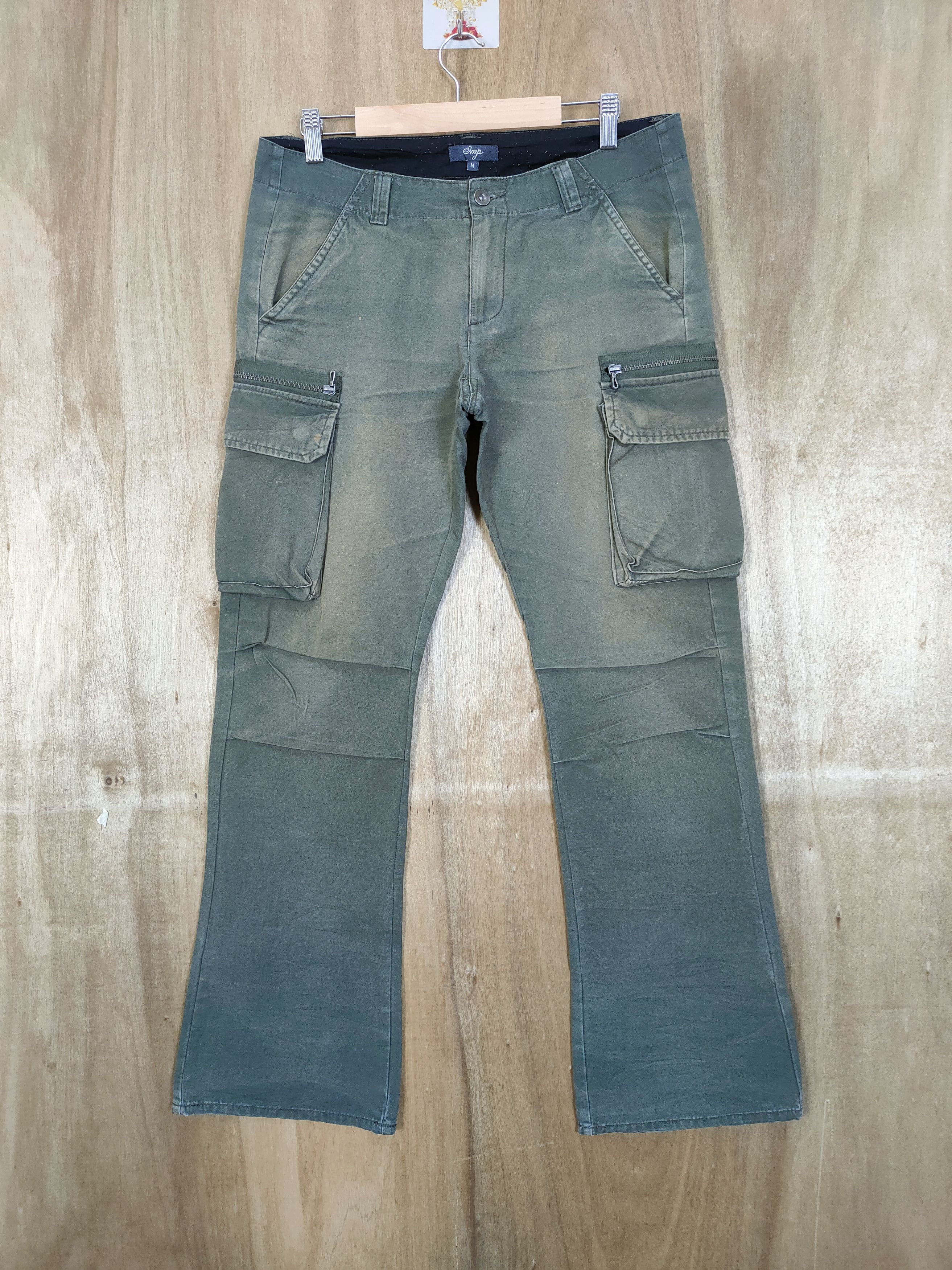 Japanese Brand × Vintage VINTAGE SMP FADED BOOTCUT FLARE CARGO PANTS Size US 32 / EU 48 - 1 Thumbnail